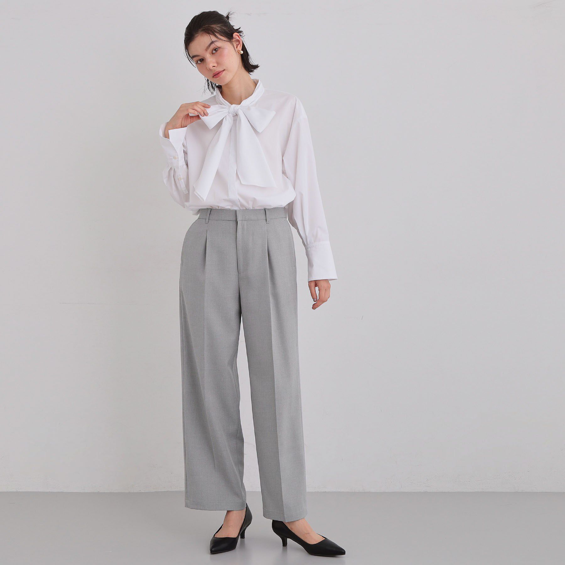 THE SHOP TK「【通勤・セレモニー】CAVIAN ベーシックワイドパンツ/セットアップ可」|その他|