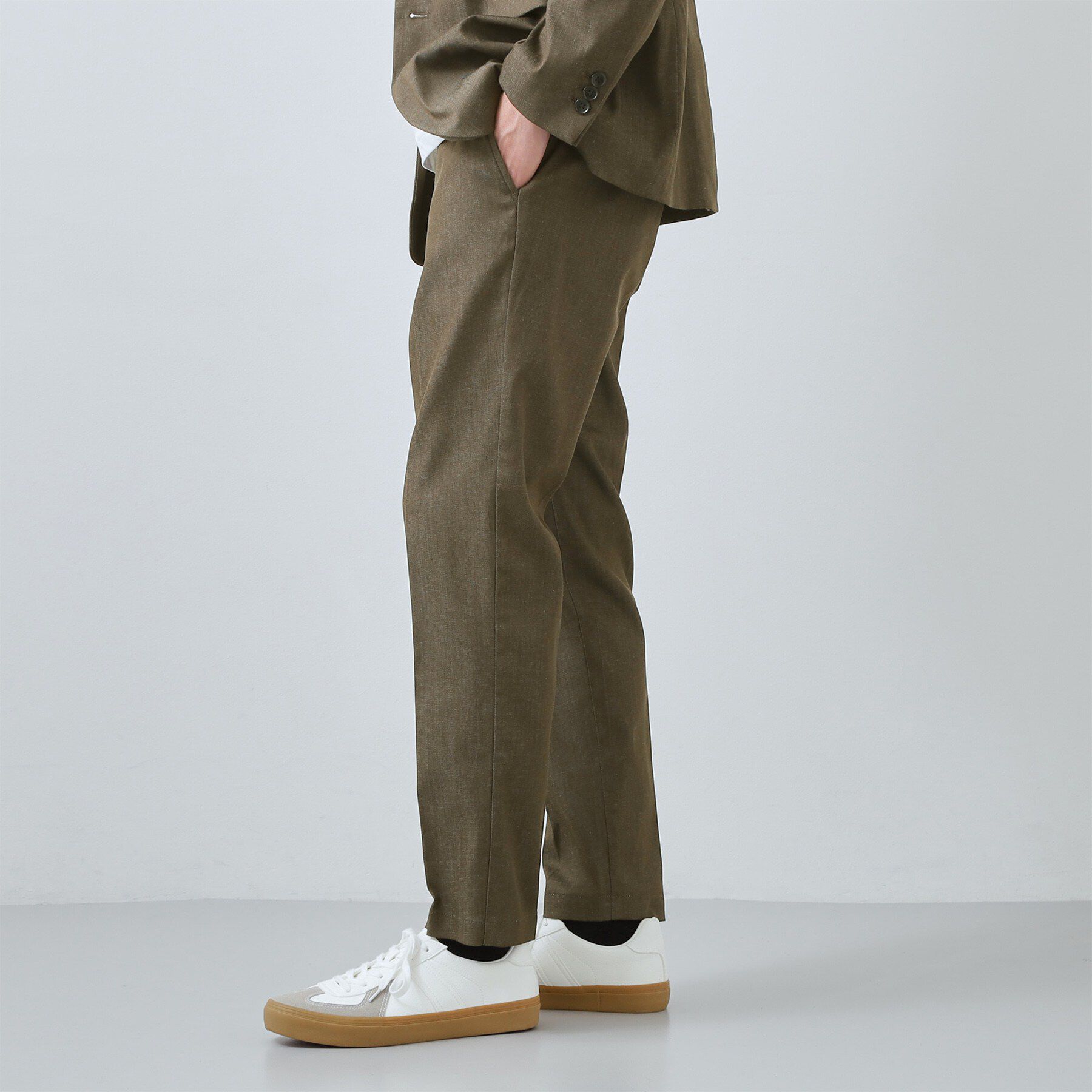 THE SHOP TK「ライトエバーデニム スラックス 洗濯機OK/ストレッチ/セットアップ可」|デニム|