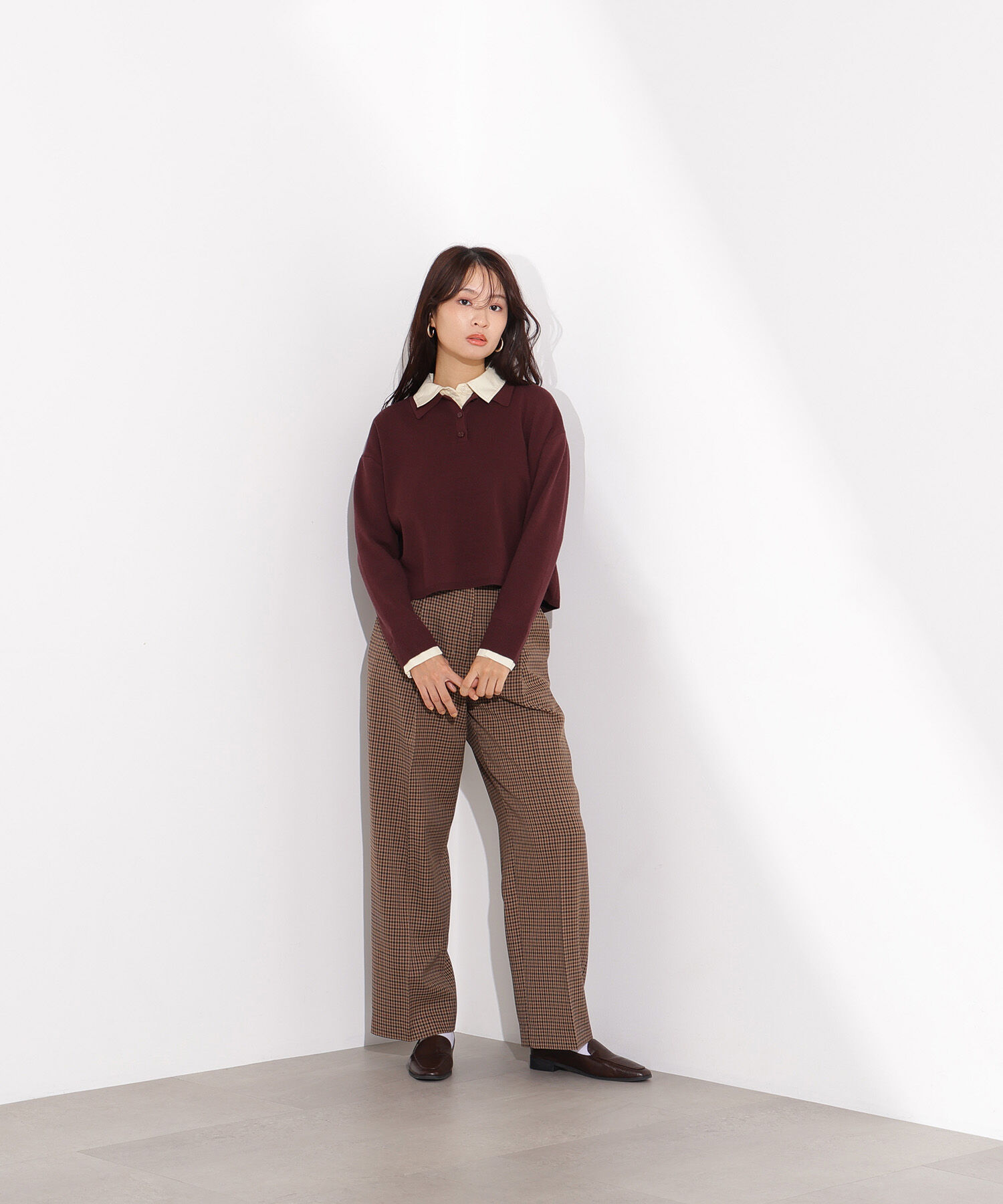  「シャツレイヤードニット」|ニット・セーター|