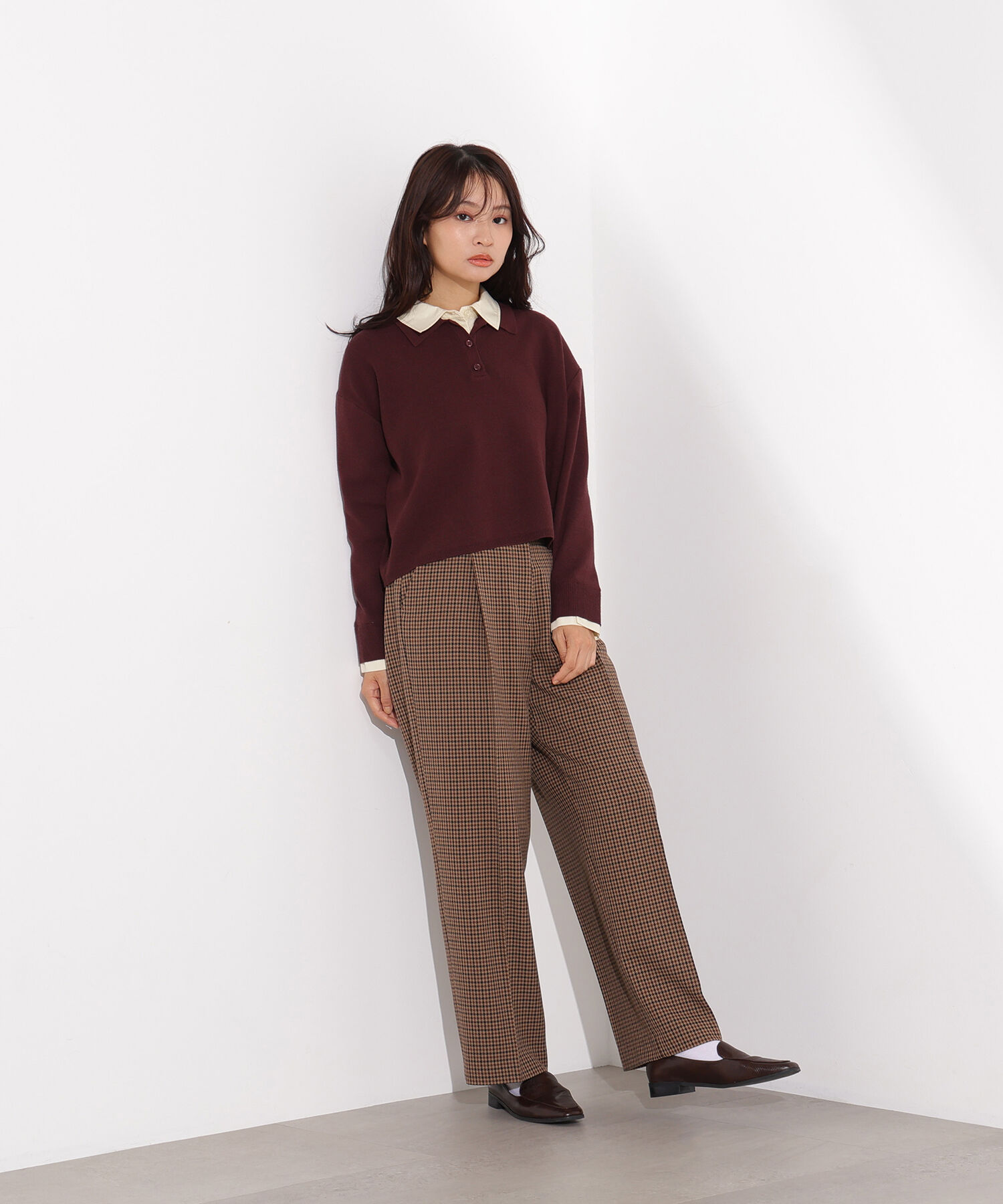  「シャツレイヤードニット」|ニット・セーター|