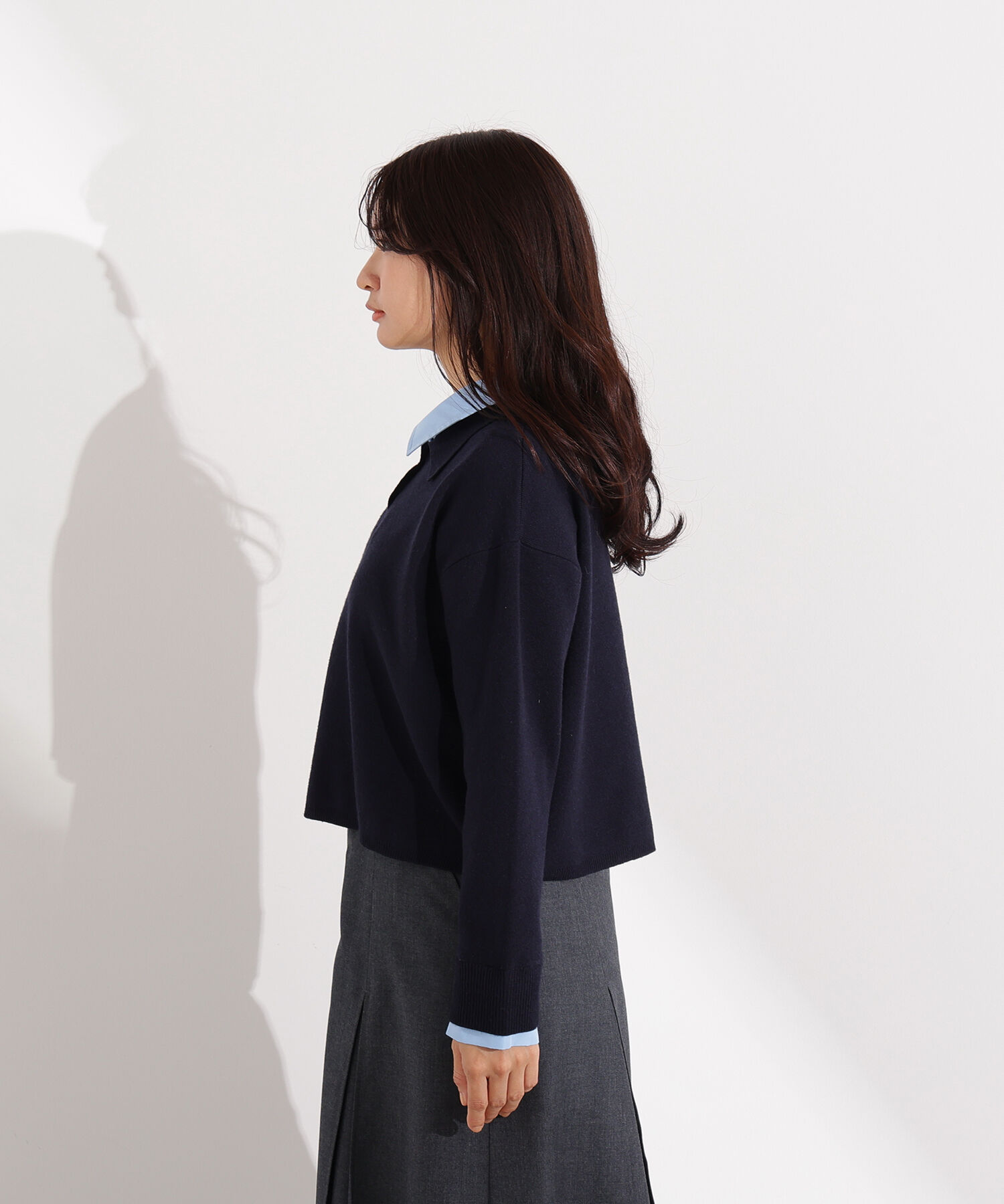  「シャツレイヤードニット」|ニット・セーター|