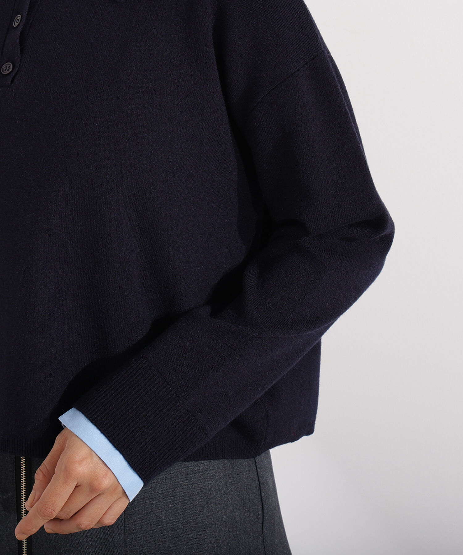  「シャツレイヤードニット」|ニット・セーター|