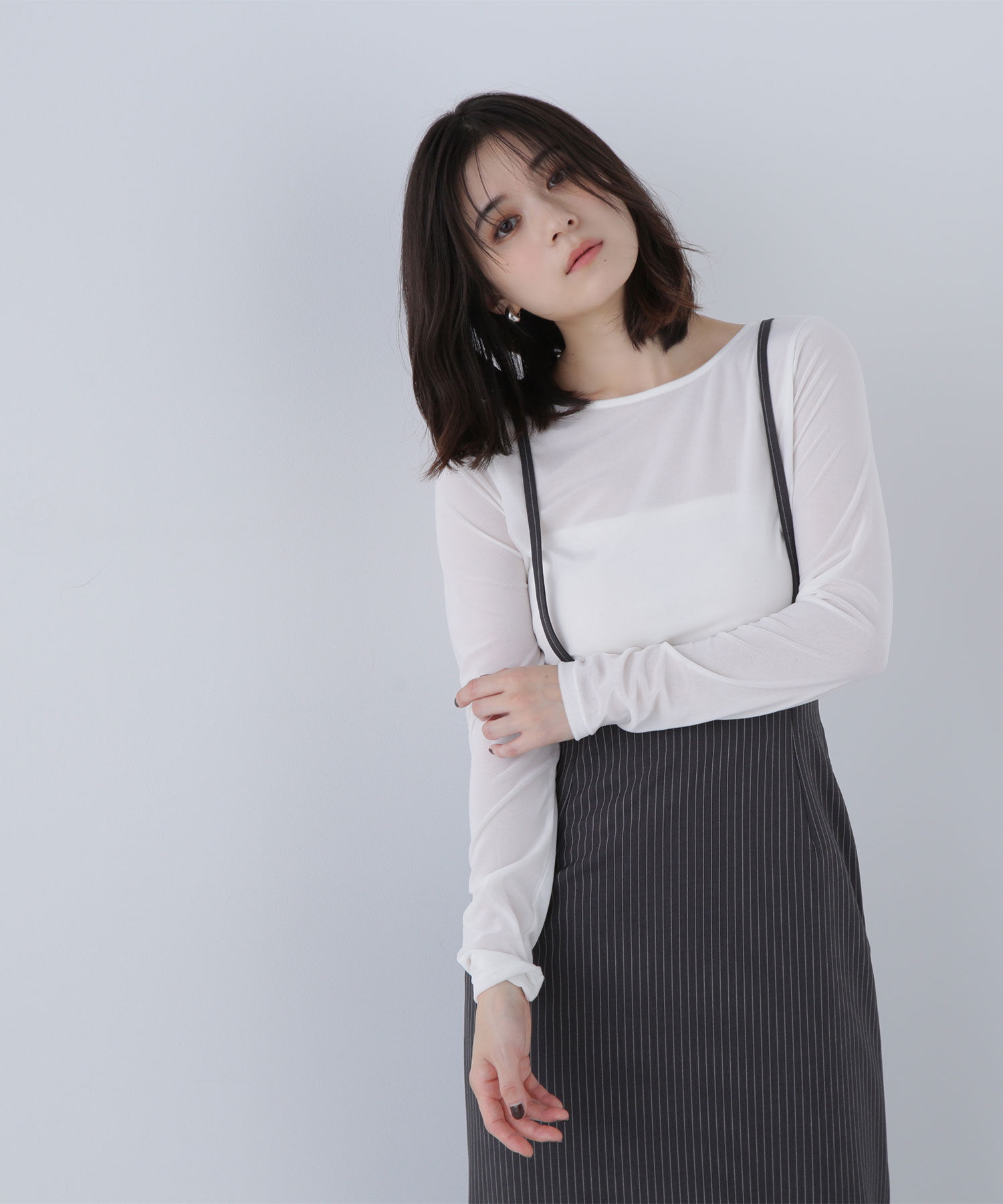  「ベロアボートネックカットソー」|Tシャツ・カットソー|