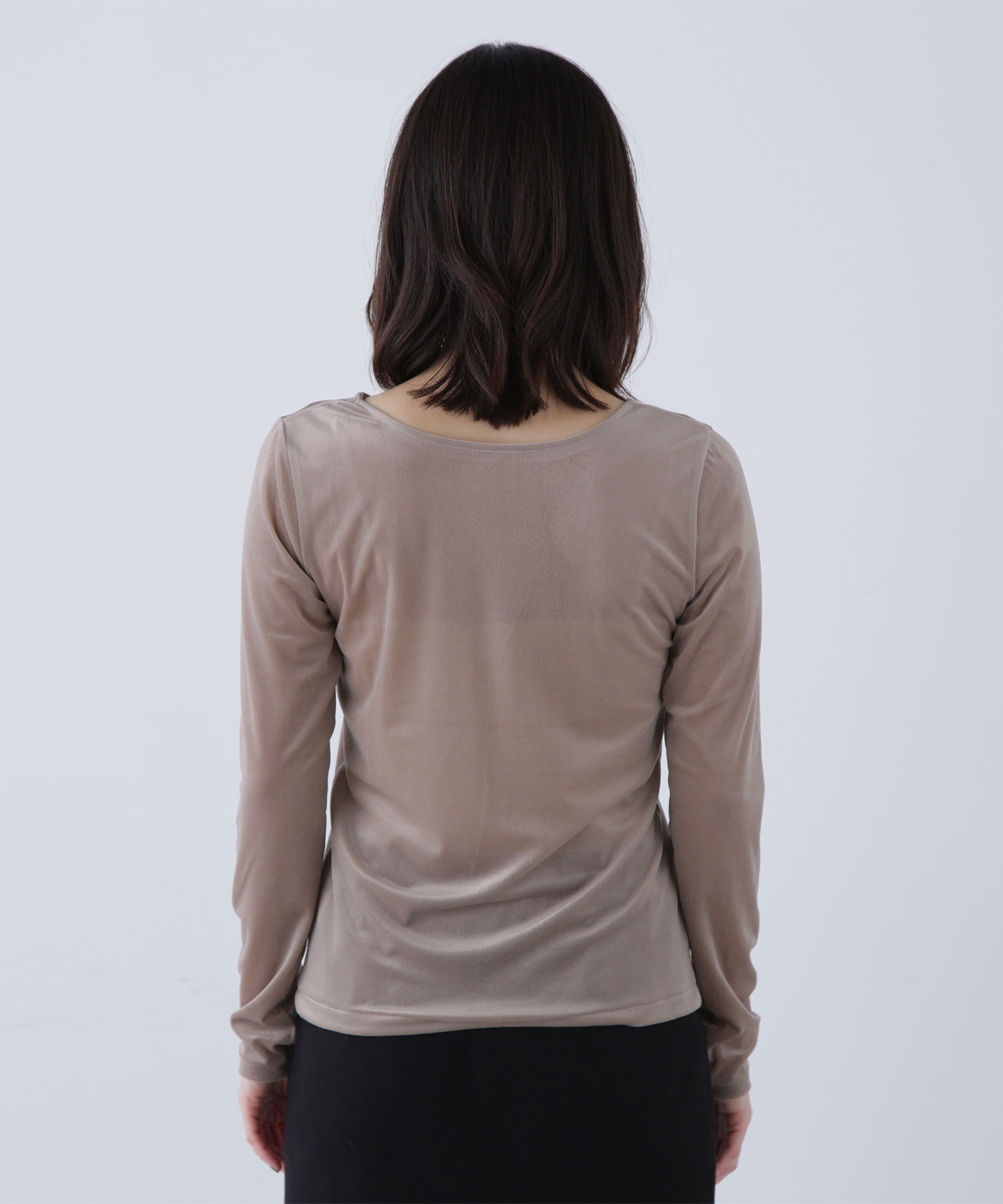  「ベロアボートネックカットソー」|Tシャツ・カットソー|