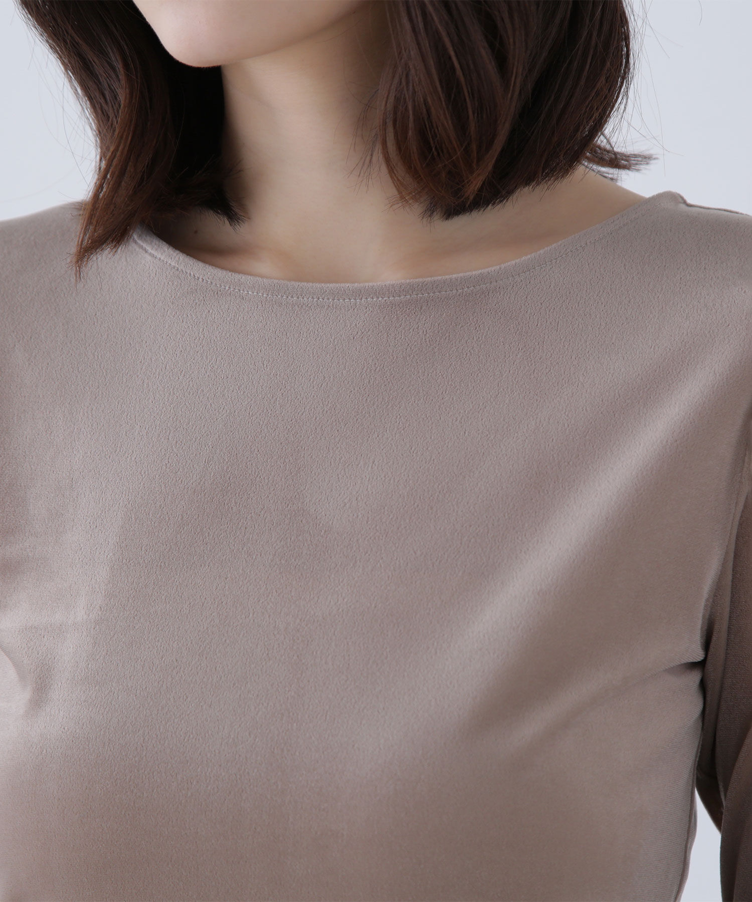  「ベロアボートネックカットソー」|Tシャツ・カットソー|