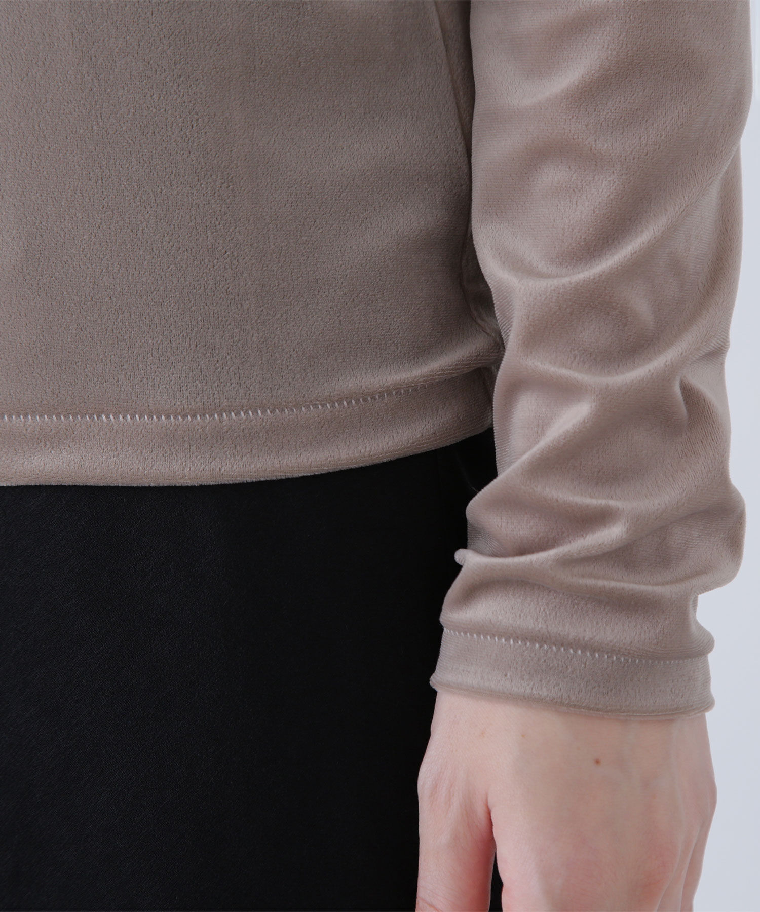  「ベロアボートネックカットソー」|Tシャツ・カットソー|