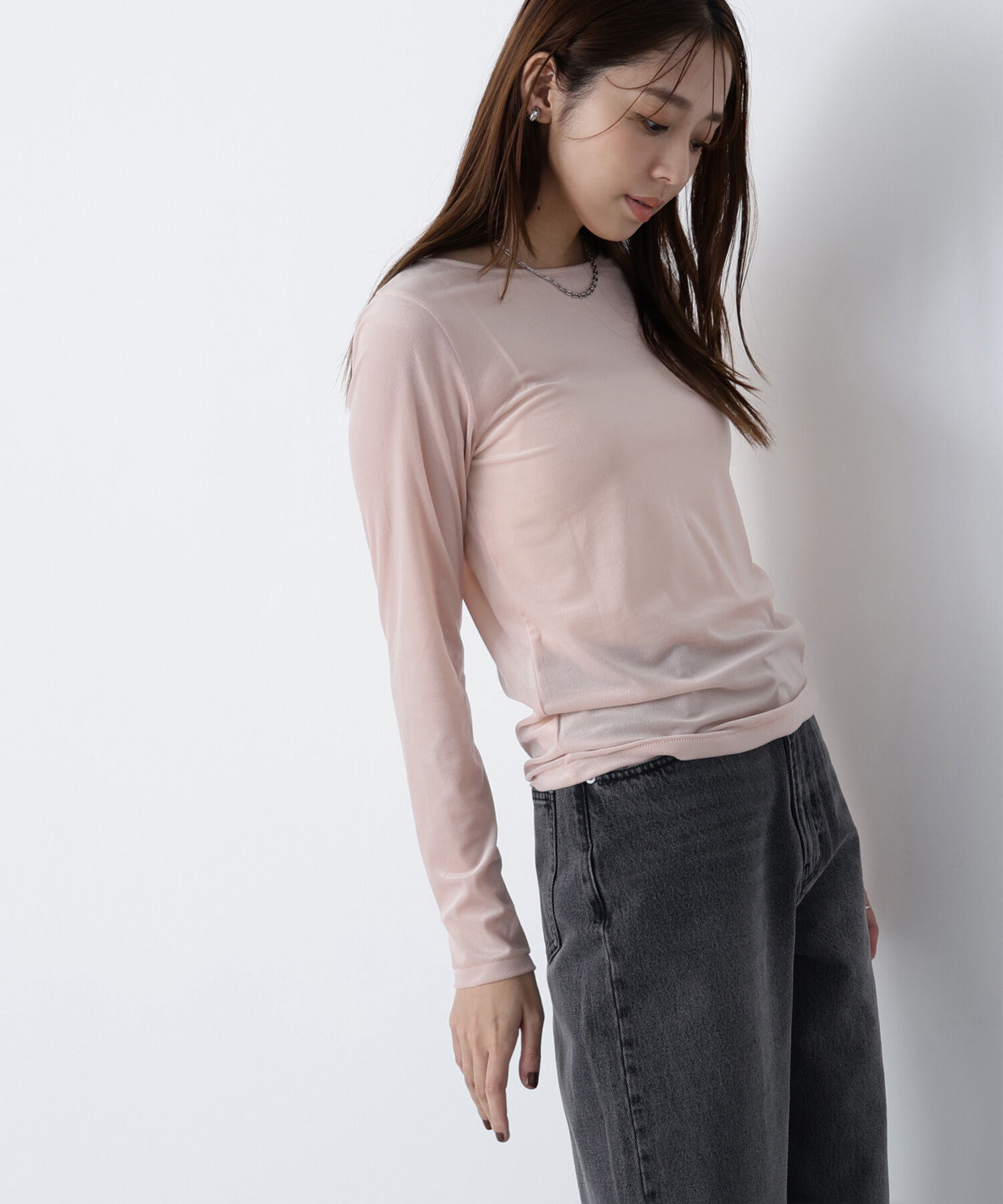  「ベロアボートネックカットソー」|Tシャツ・カットソー|