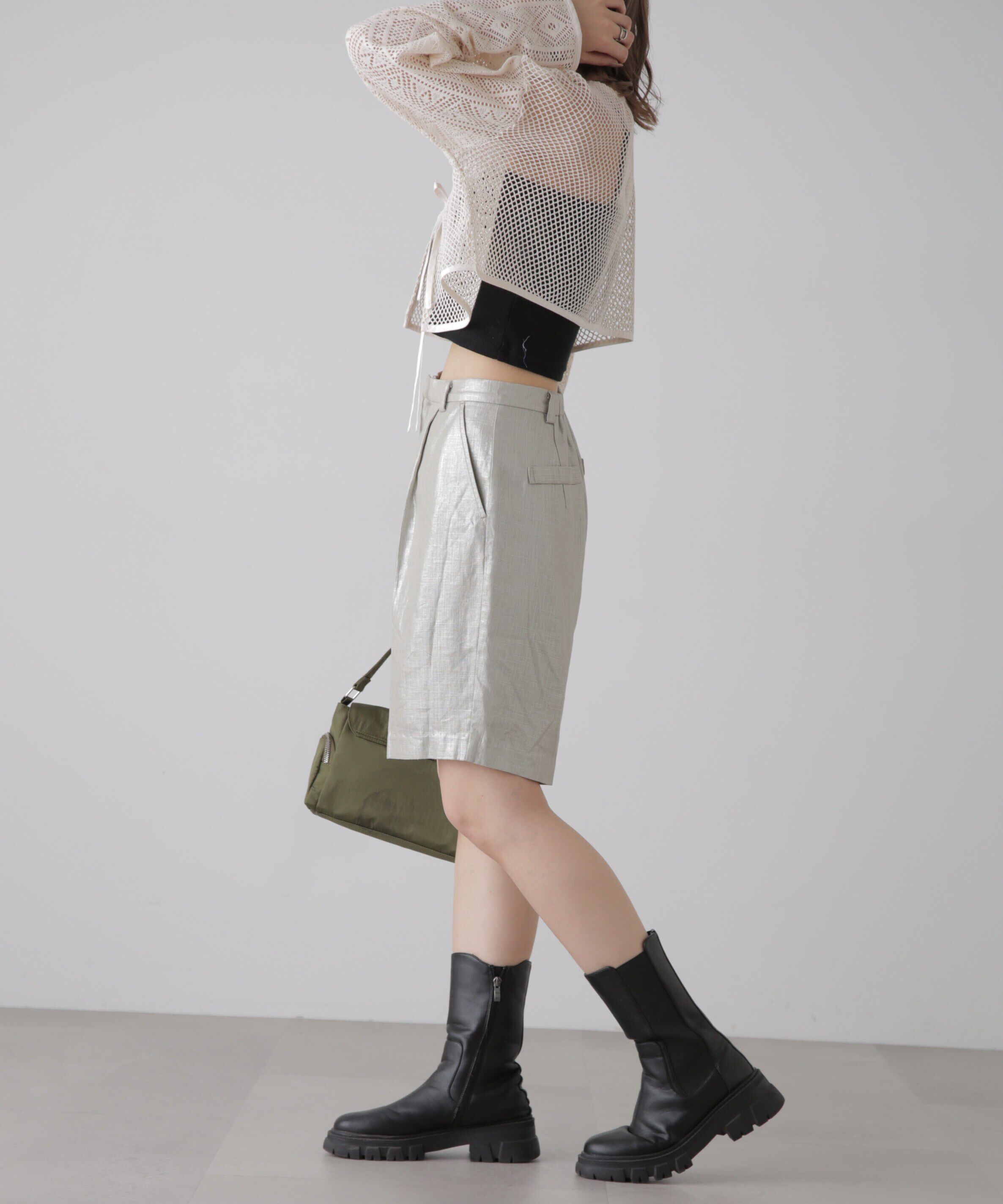  「前後2wayダブルリボンメッシュカーディガン」|シャツ・ブラウス|