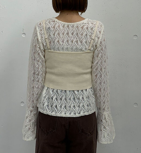 archives「ニットビスチェｘ起毛レースブラウスＳＥＴ」|カーディガン|