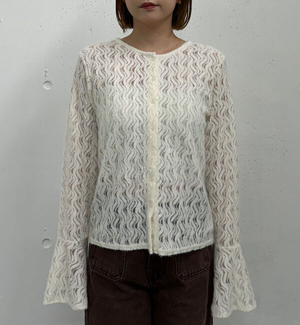 archives「ニットビスチェｘ起毛レースブラウスＳＥＴ」|カーディガン|