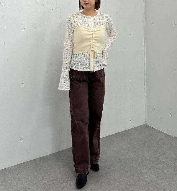 archives「ニットビスチェｘ起毛レースブラウスＳＥＴ」|カーディガン|