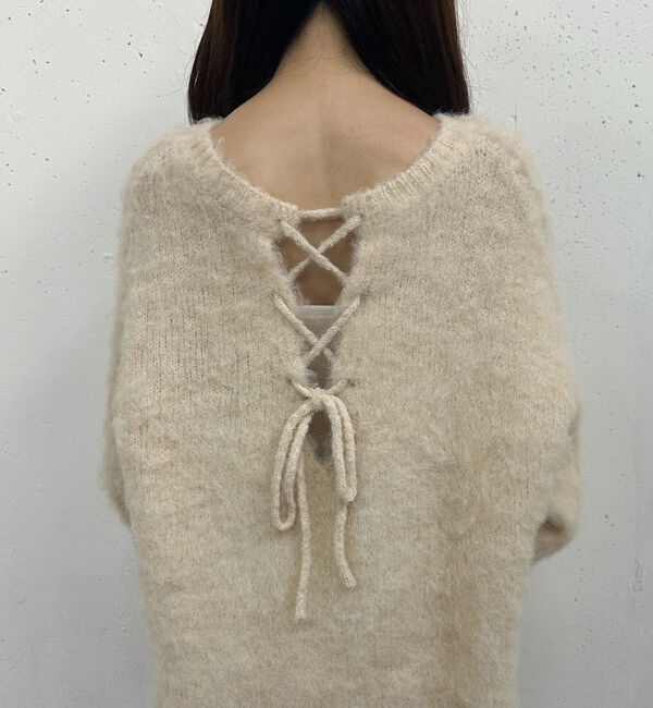 archives「バックレースアップブラッシュニットプルオーバー」|ニット・セーター|