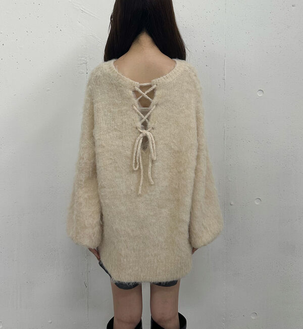 archives「バックレースアップブラッシュニットプルオーバー」|ニット・セーター|