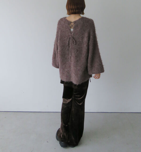 archives「バックレースアップブラッシュニットプルオーバー」|ニット・セーター|