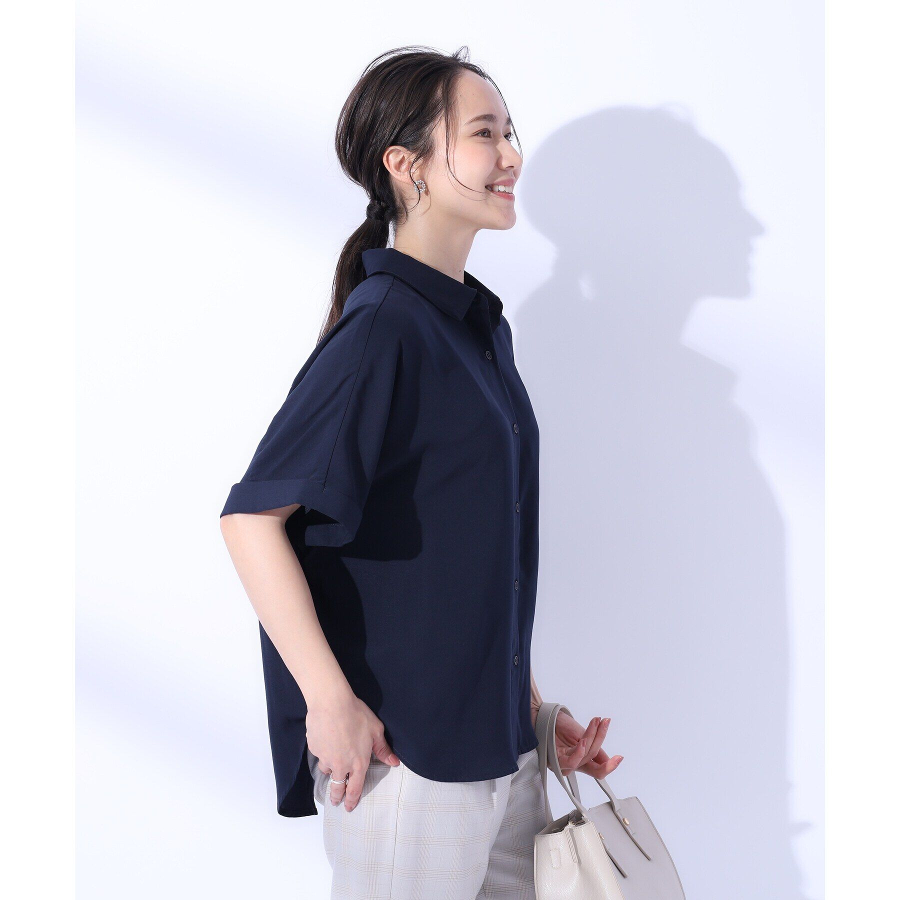 SHOO･LA･RUE「【洗える/プチプラ/無理せずキレイ】オンにもオフにも ドルマンスリーブ前開きシャツ」|シャツ・ブラウス|