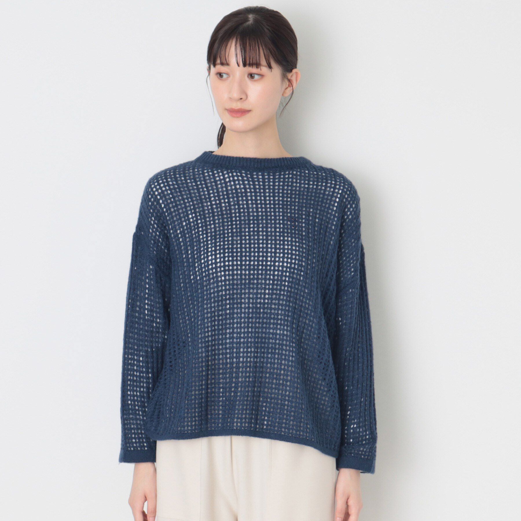 Dessin「【洗える】ウールブレンドメッシュニット」|ニット・セーター|