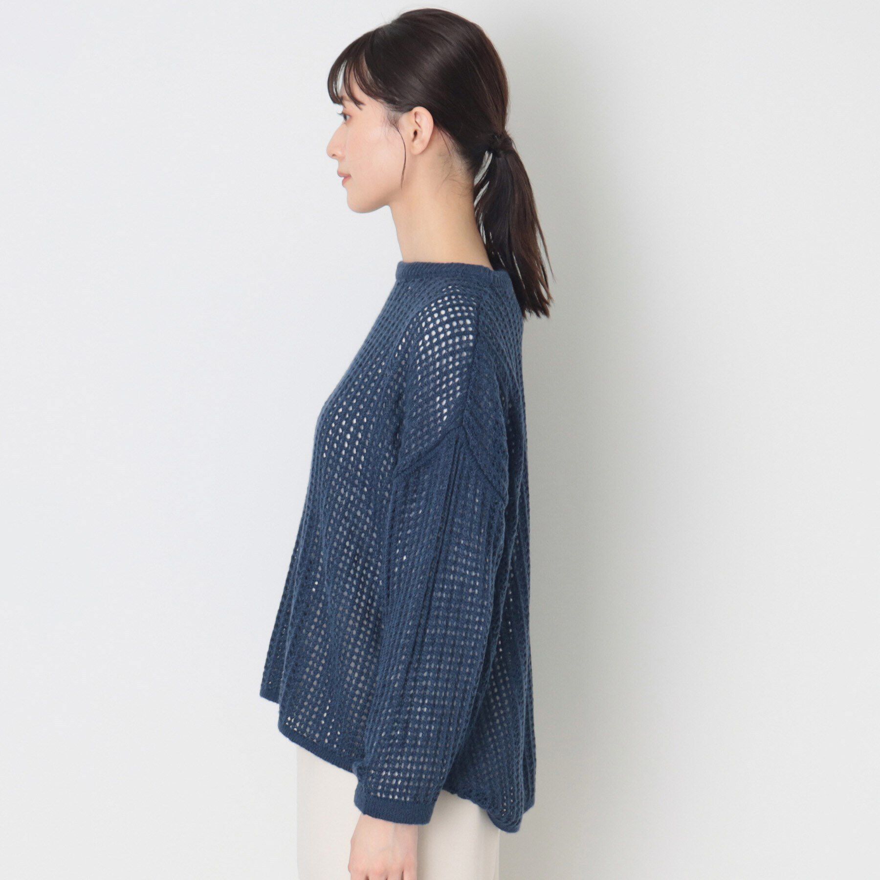 Dessin「【洗える】ウールブレンドメッシュニット」|ニット・セーター|