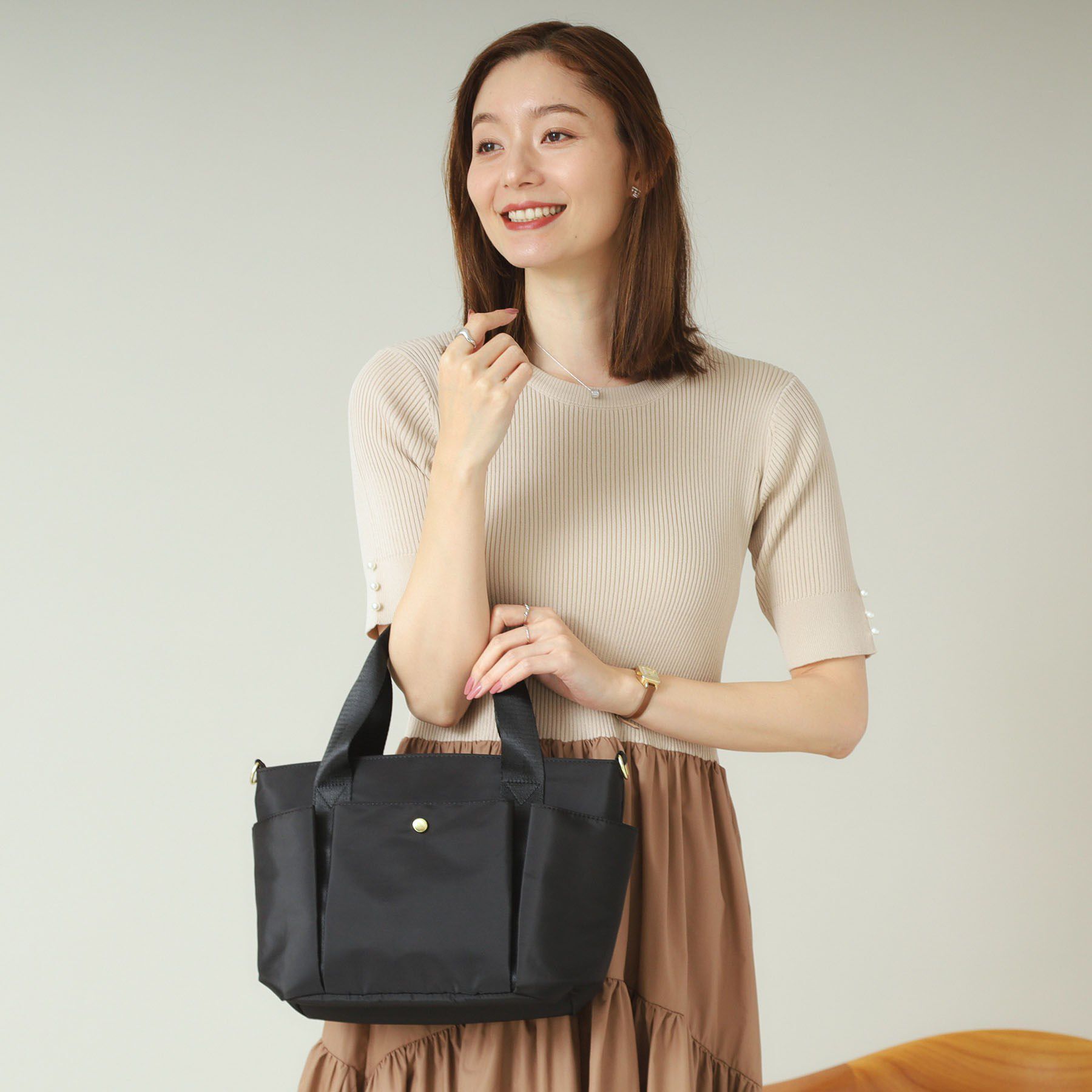 ITS&rsquo;DEMO「【11ポケット】収納アドバイザー2WAYトート」|ハンドバッグ|