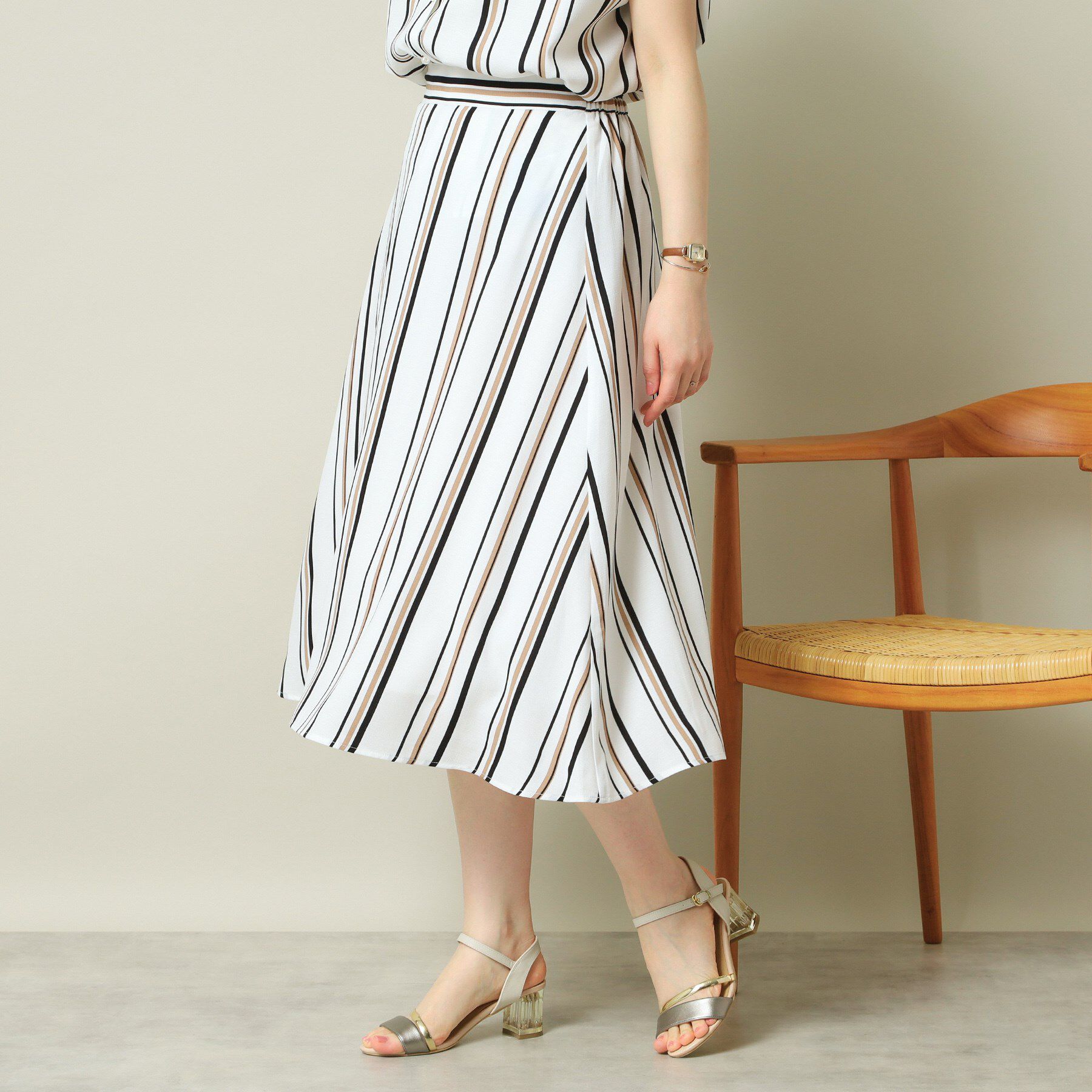 ITS&rsquo;DEMO「【UVケア／吸水速乾／洗濯機OK】麻調合繊スカート＜ラク服シリーズ＞」|スカート|