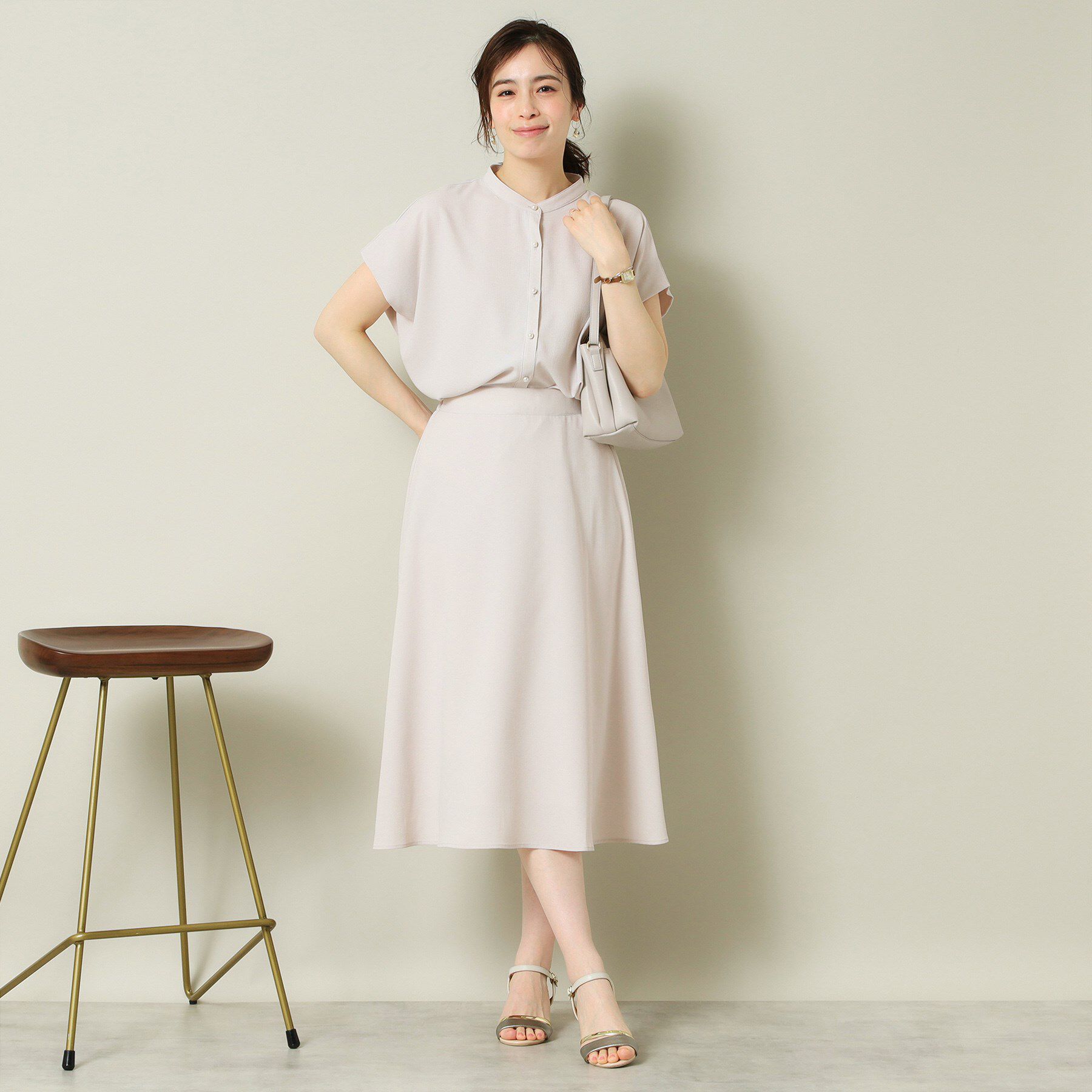 ITS&rsquo;DEMO「【UVケア／吸水速乾／洗濯機OK】麻調合繊スカート＜ラク服シリーズ＞」|スカート|