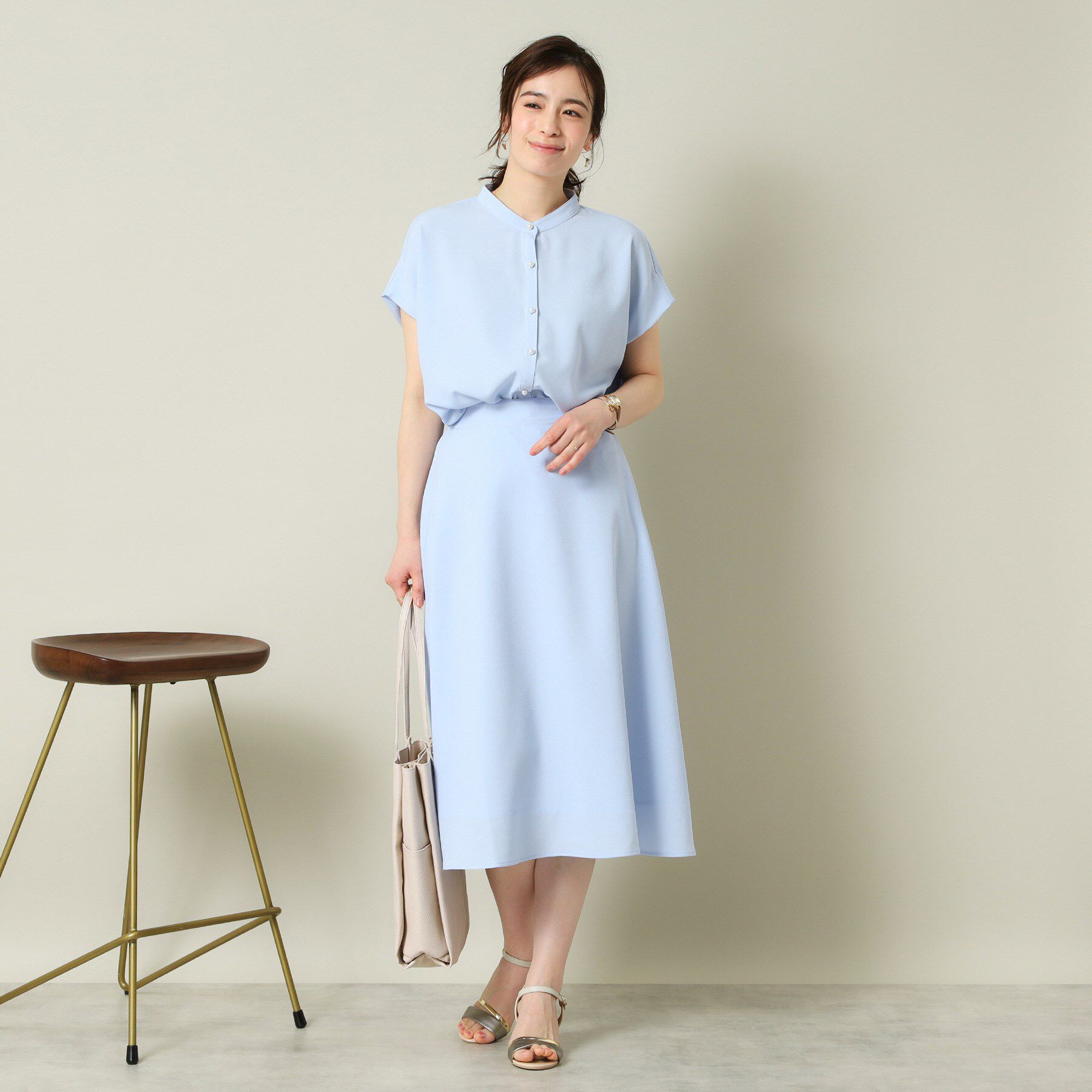 ITS&rsquo;DEMO「【UVケア／吸水速乾／洗濯機OK】麻調合繊スカート＜ラク服シリーズ＞」|スカート|