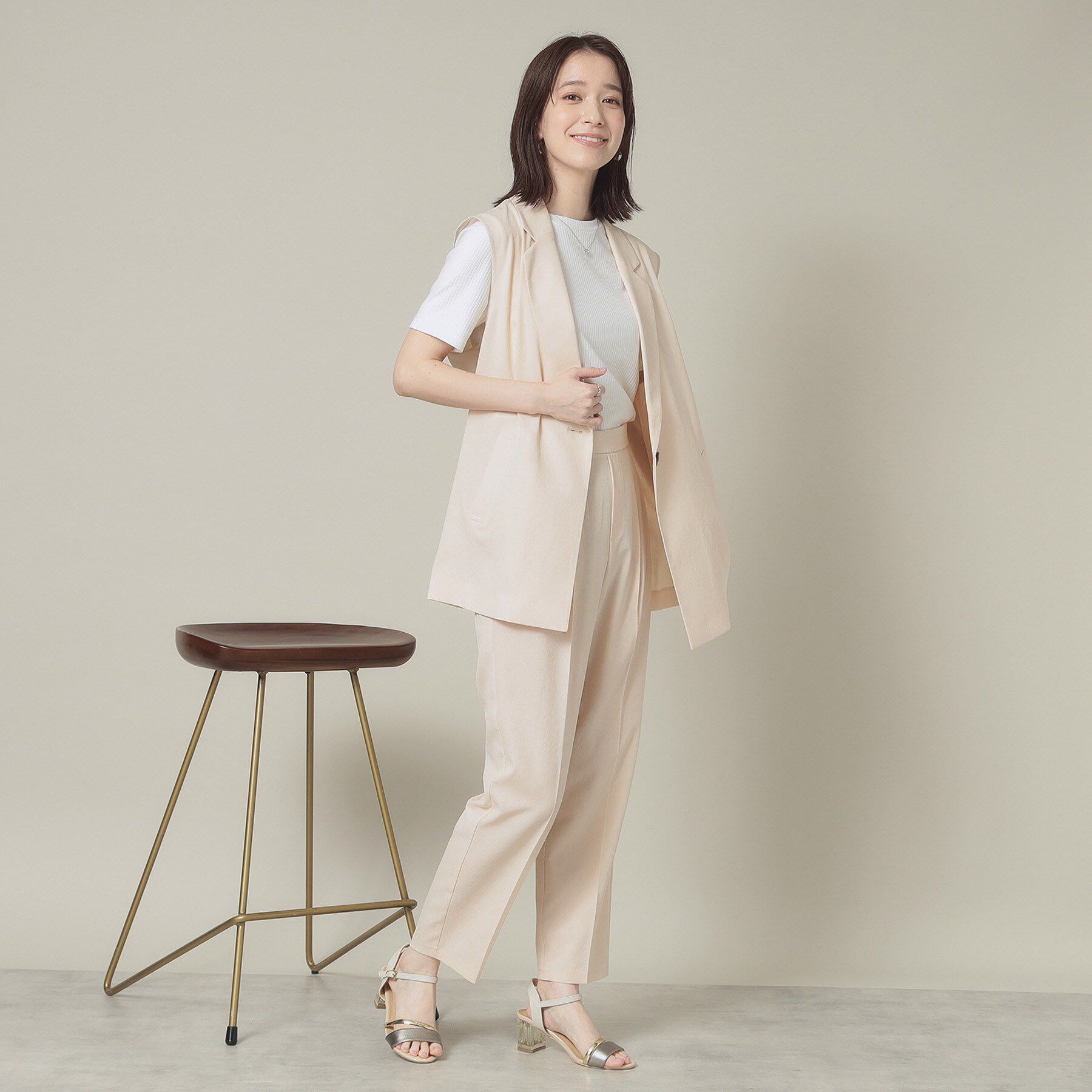 ITS&rsquo;DEMO「【手洗い可】麻調メッシュパンツ」|その他|