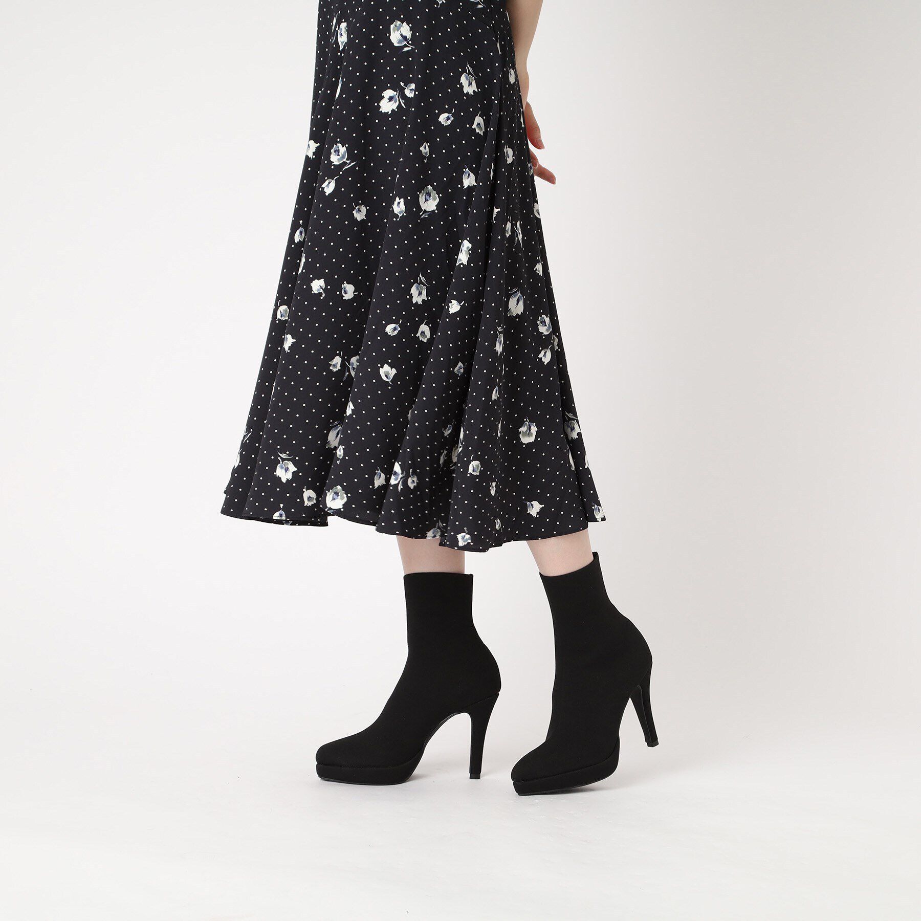 ESPERANZA「アーモンドトゥニットショートブーツ」|ショートブーツ|