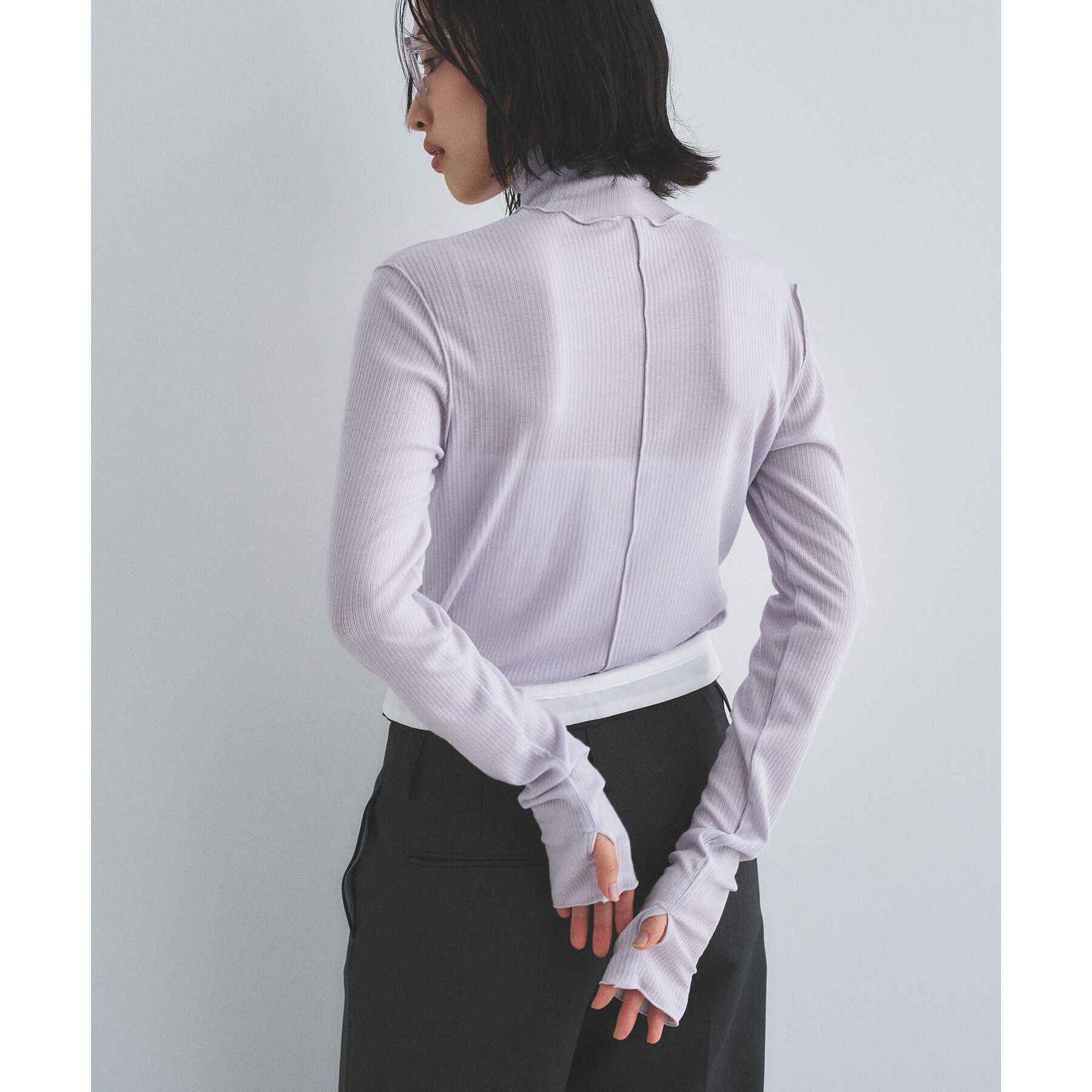 CODE A「edge-fit ribbed turtleneck」|Tシャツ・カットソー|