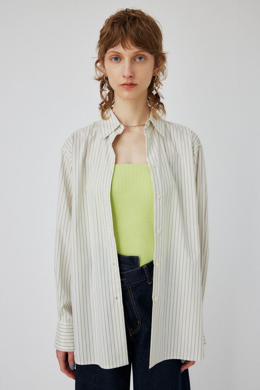 MOUSSY「COLOR BACK SLIT シャツ」|シャツ・ブラウス|柄WHT5