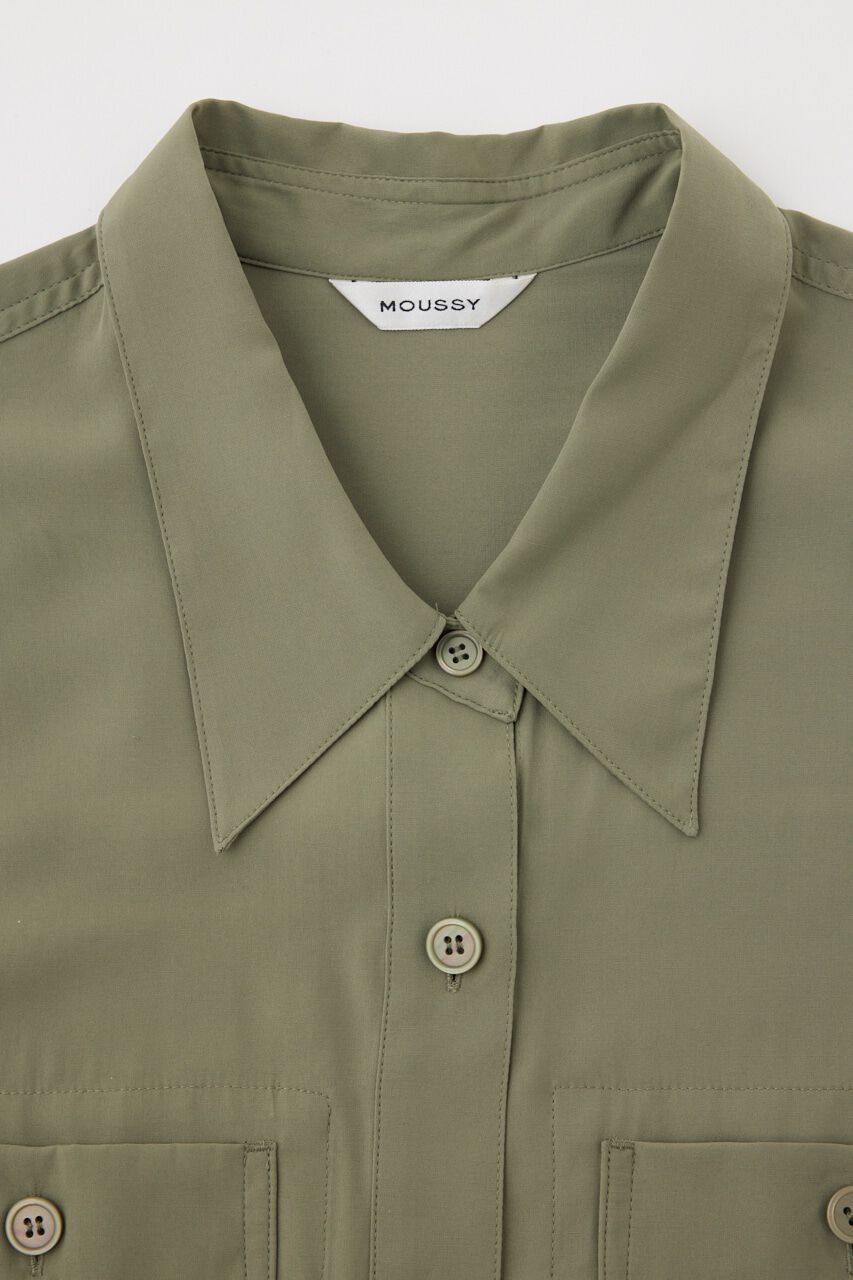 MOUSSY「BACK OPEN SHIRT ベスト」|ダウンベスト・ベスト|