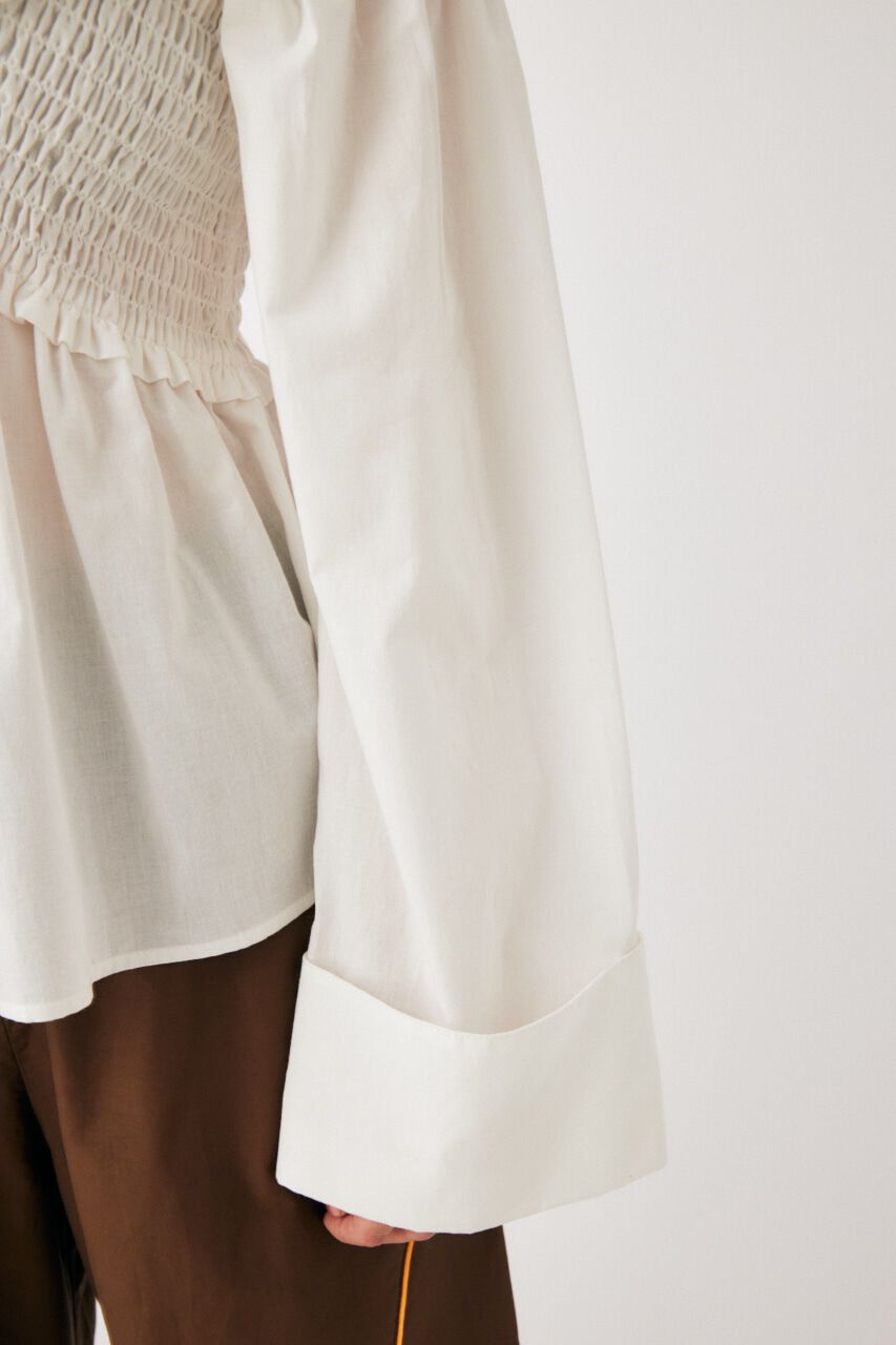 MOUSSY「SHIRRING OFF SHOULDER シャツ」|シャツ・ブラウス|