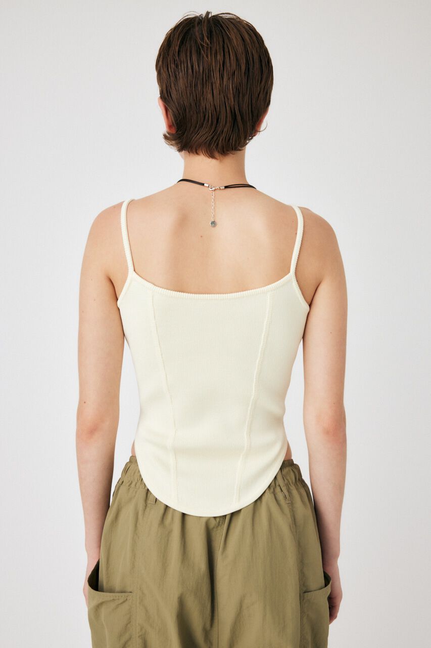 MOUSSY「CORSET KNIT キャミソール」|キャミソール|