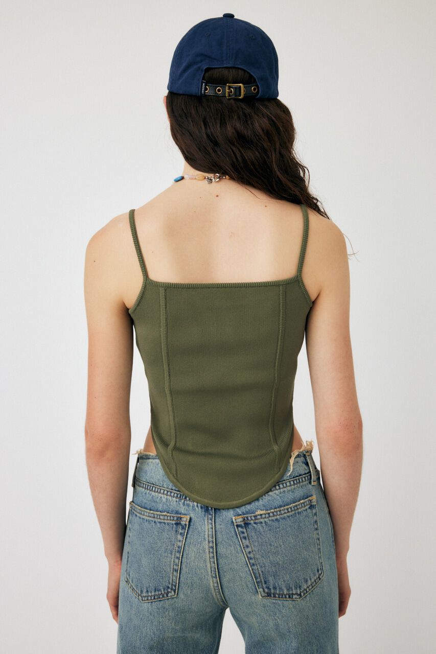 MOUSSY「CORSET KNIT キャミソール」|キャミソール|
