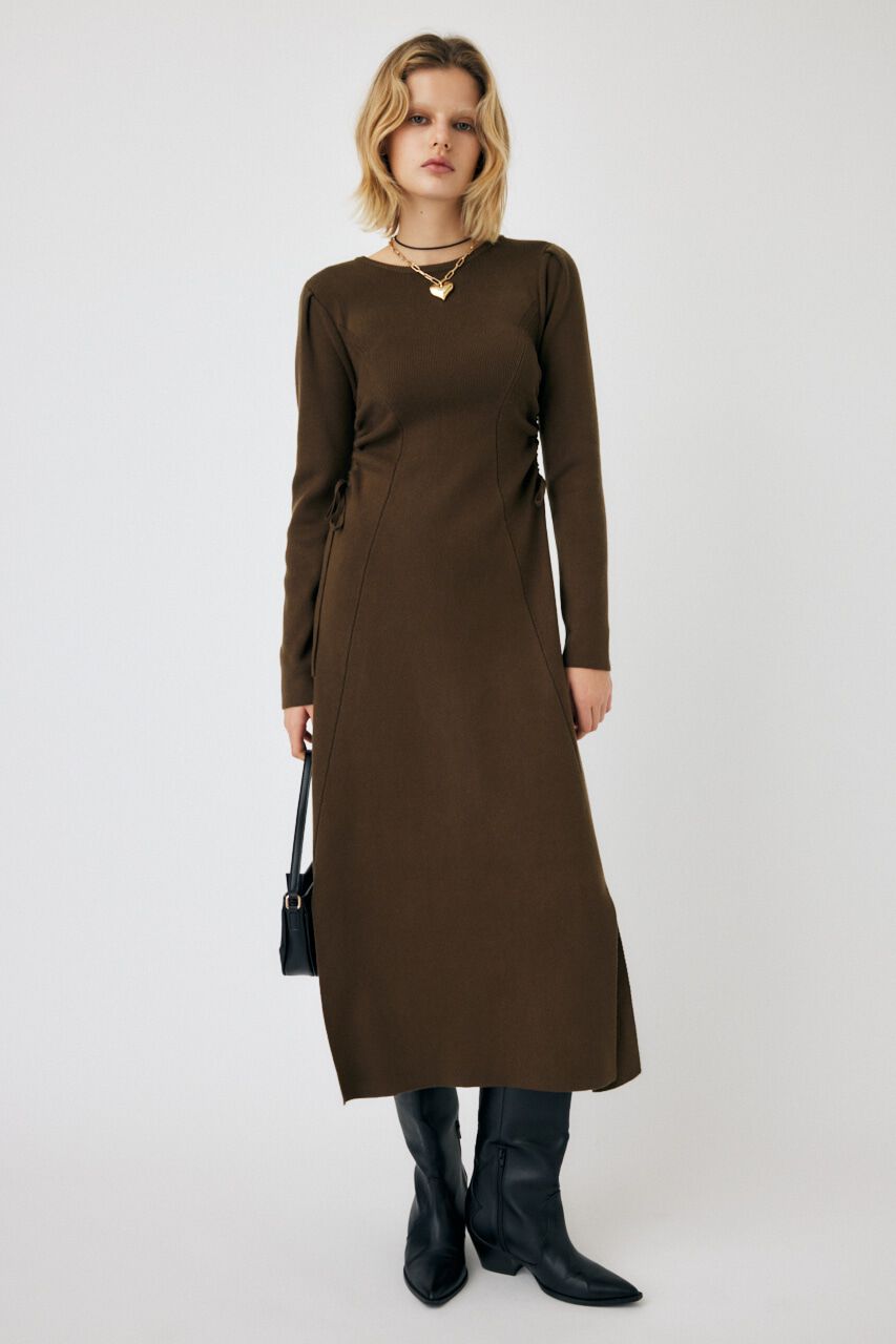 MOUSSY「WAIST RIBBON ロングドレス」|ワンピース|