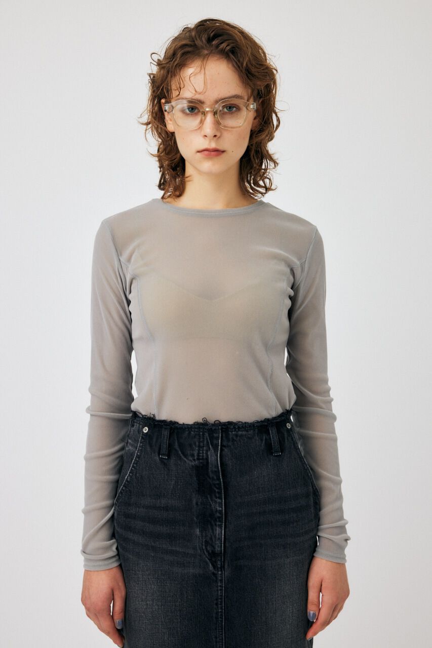 MOUSSY「FLOCKEY TULLE トップス」|Tシャツ・カットソー|