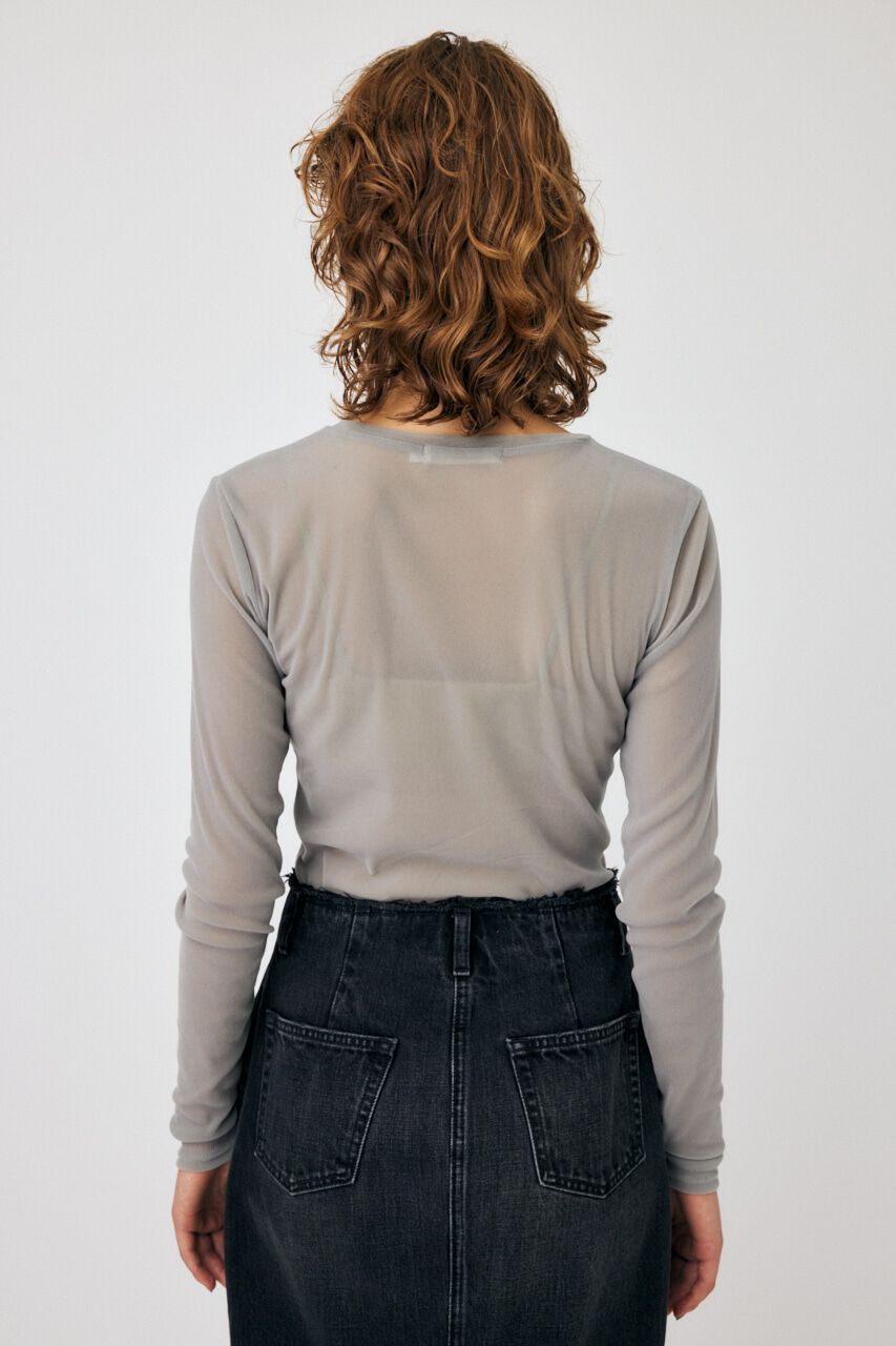 MOUSSY「FLOCKEY TULLE トップス」|Tシャツ・カットソー|