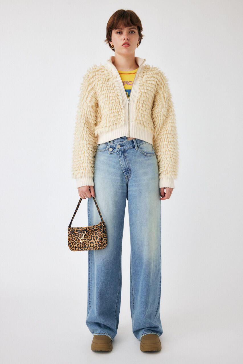 MOUSSY「LOOP KNIT SHORT ブルゾン」|ブルゾン・スタジャン|O/WHT1