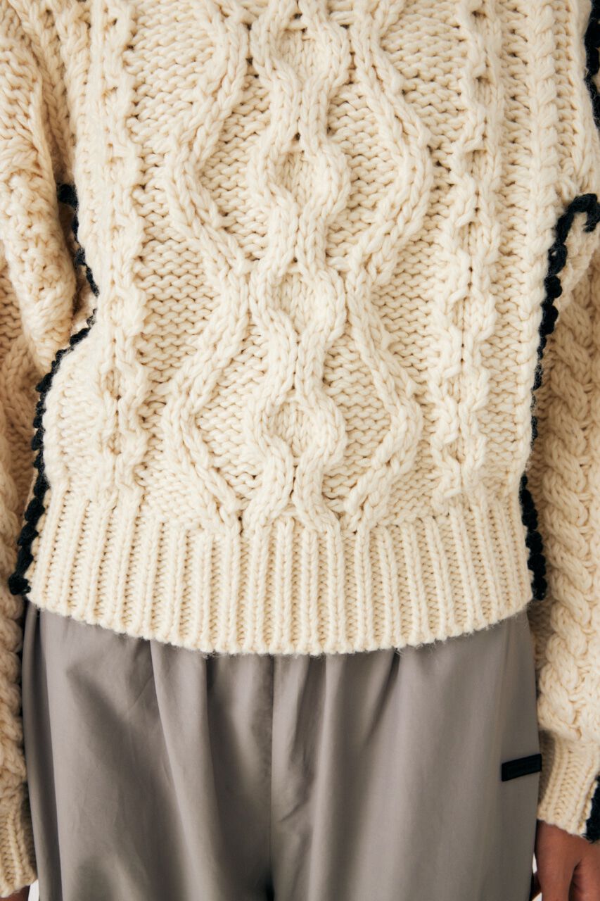 MOUSSY「STITCH CABLE ニット」|ニット・セーター|