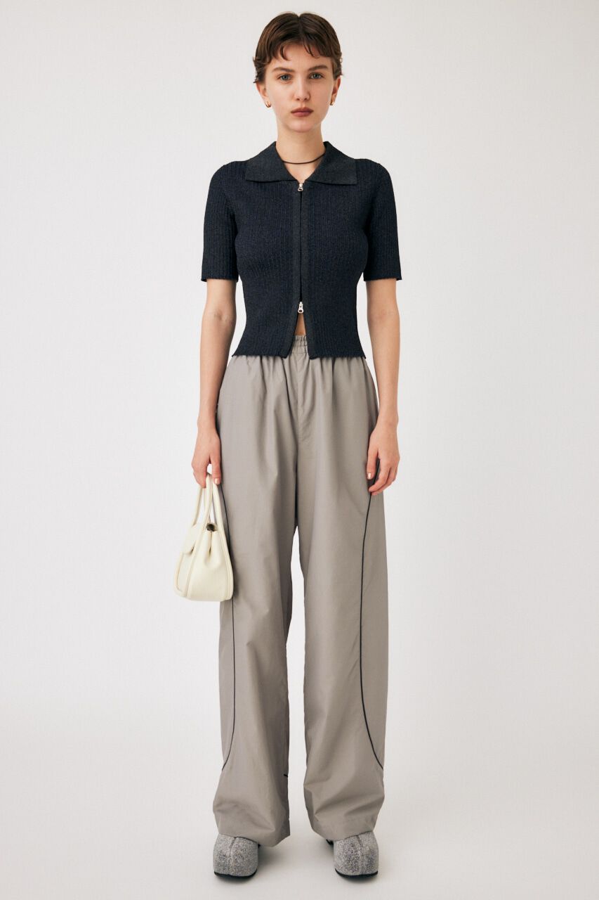 MOUSSY「ZIP UP KNIT シャツ」|ニット・セーター|NVY