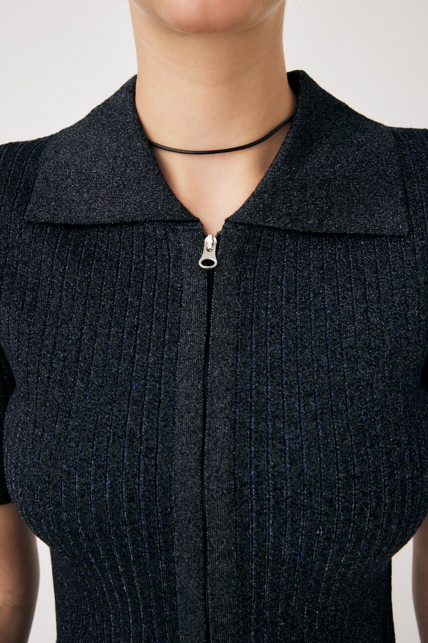 MOUSSY「ZIP UP KNIT シャツ」|ニット・セーター|