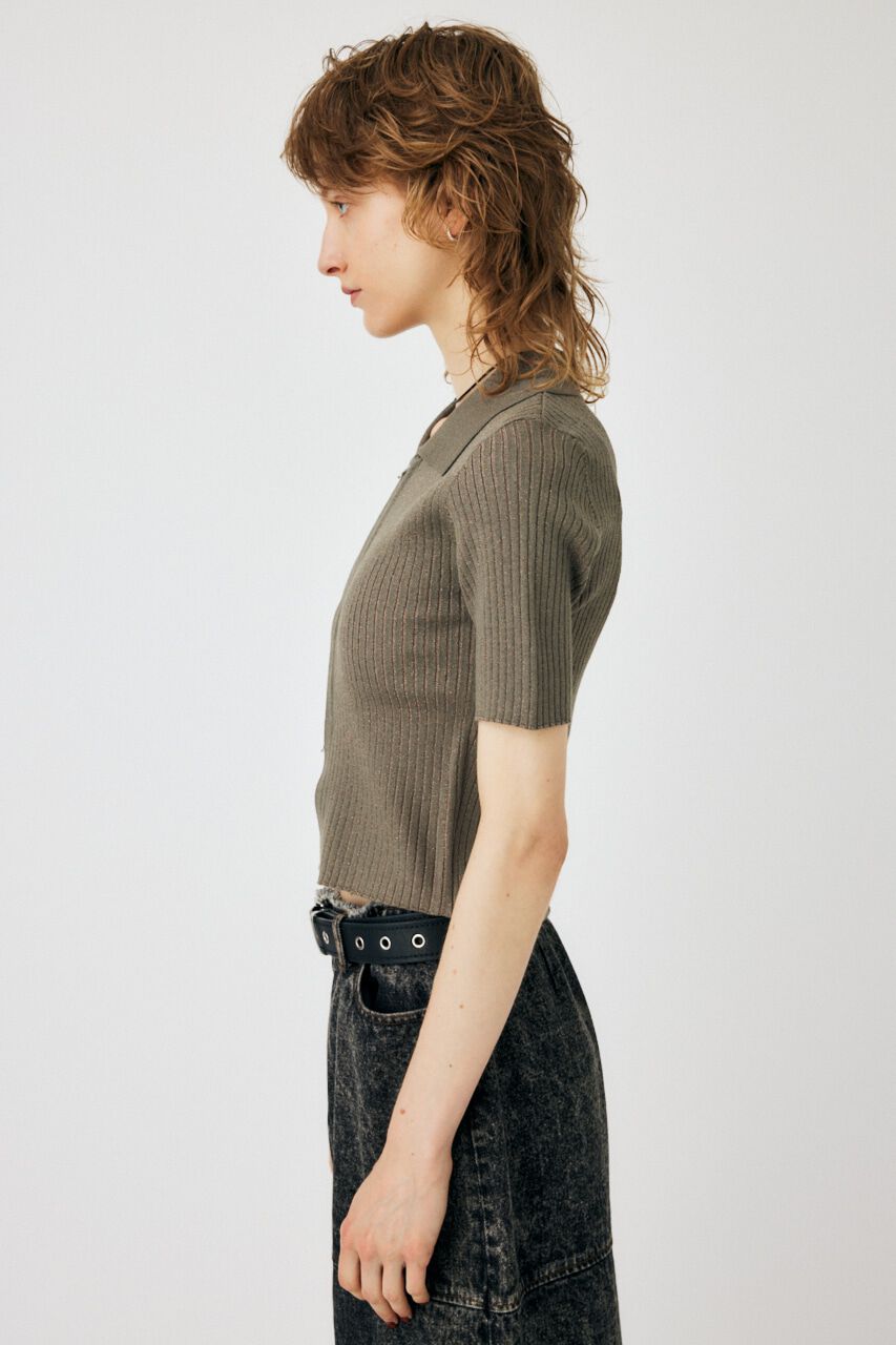 MOUSSY「ZIP UP KNIT シャツ」|ニット・セーター|