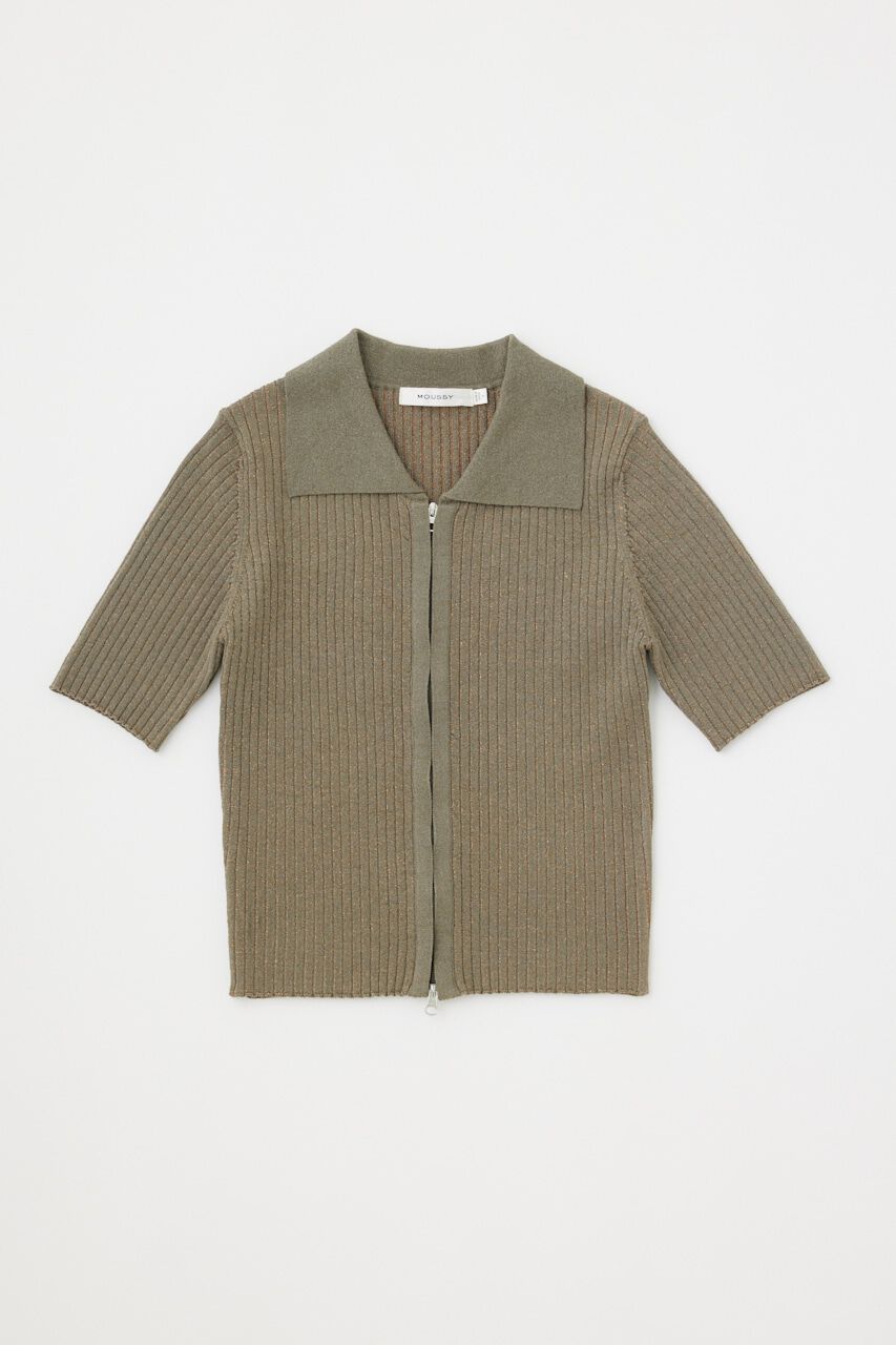 MOUSSY「ZIP UP KNIT シャツ」|ニット・セーター|