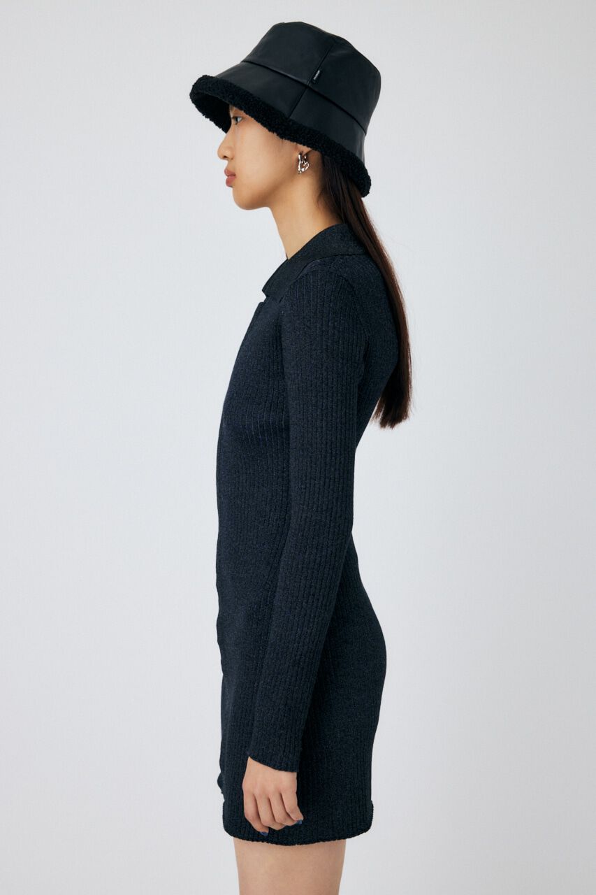 MOUSSY「ZIP UP LS MINI ドレス」|ワンピース|