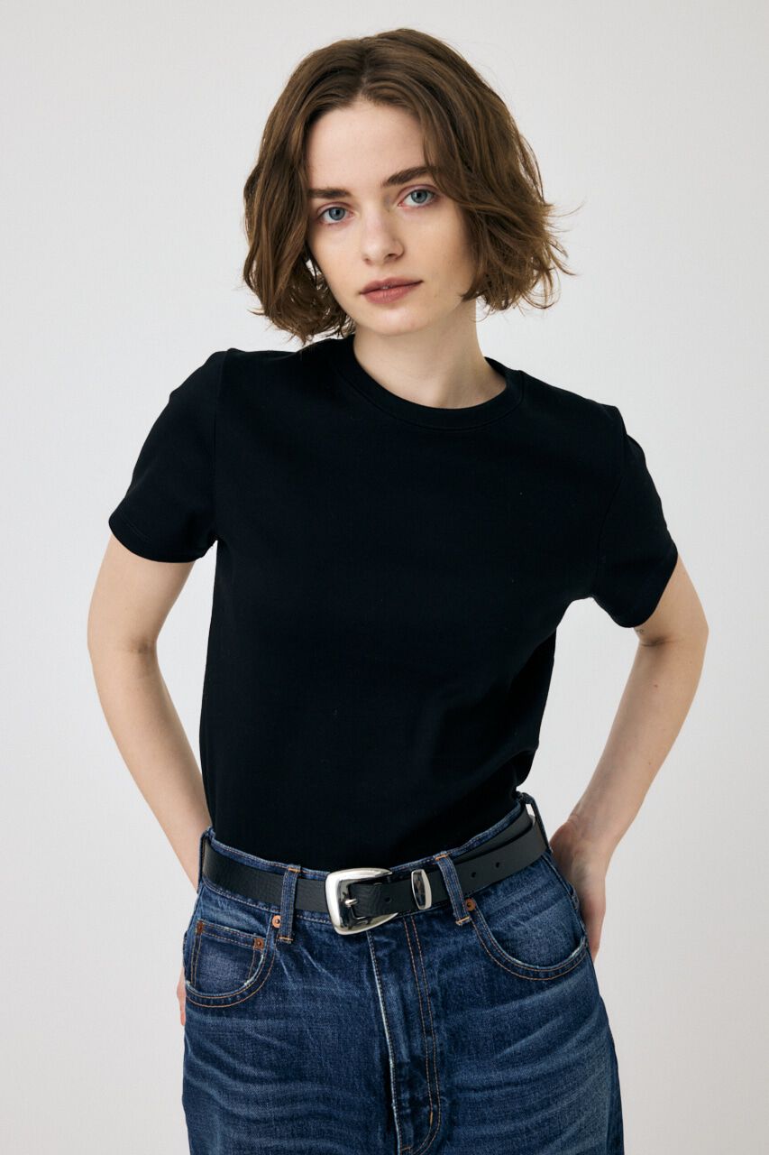 MOUSSY「SUVIN GIZA BASIC Tシャツ」|Tシャツ・カットソー|BLK