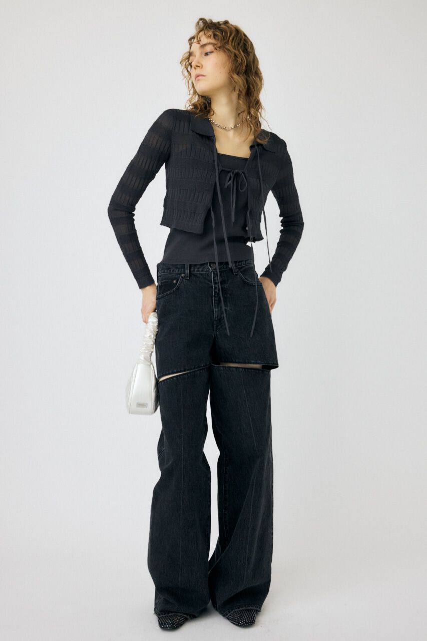 MOUSSY「HW NOTCH STRAIGHT」|デニム|