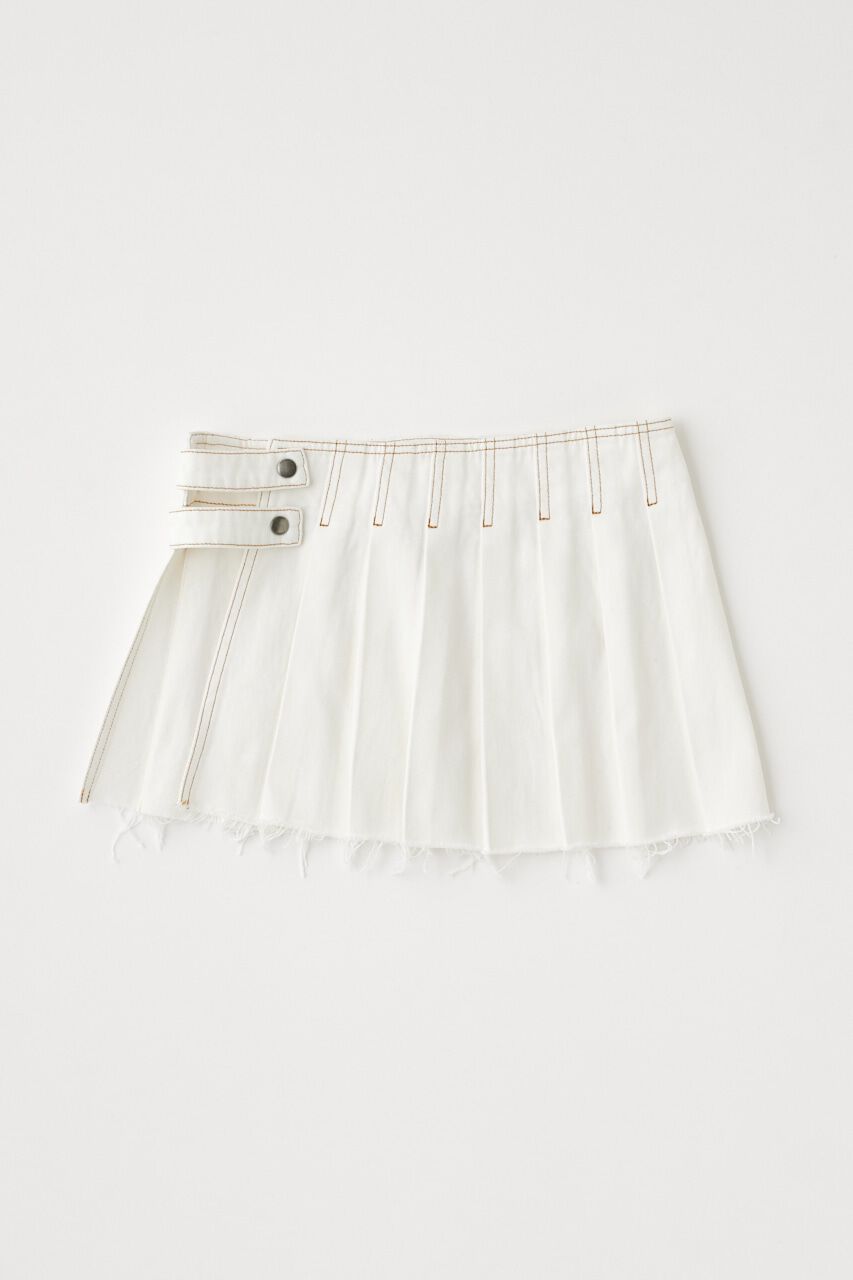 MOUSSY「PLEATS LAYERED ショーツ」|デニム|