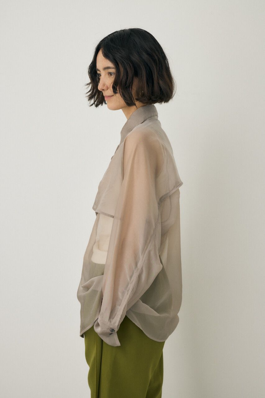 MOUSSY「ｼｰｽﾙｰｼｬﾂ ﾘｻｲｸﾙﾎﾟﾘｴｽﾃﾙ&times;ﾘｻｲｸﾙﾅｲﾛﾝ混ｵｰ 」|シャツ・ブラウス|