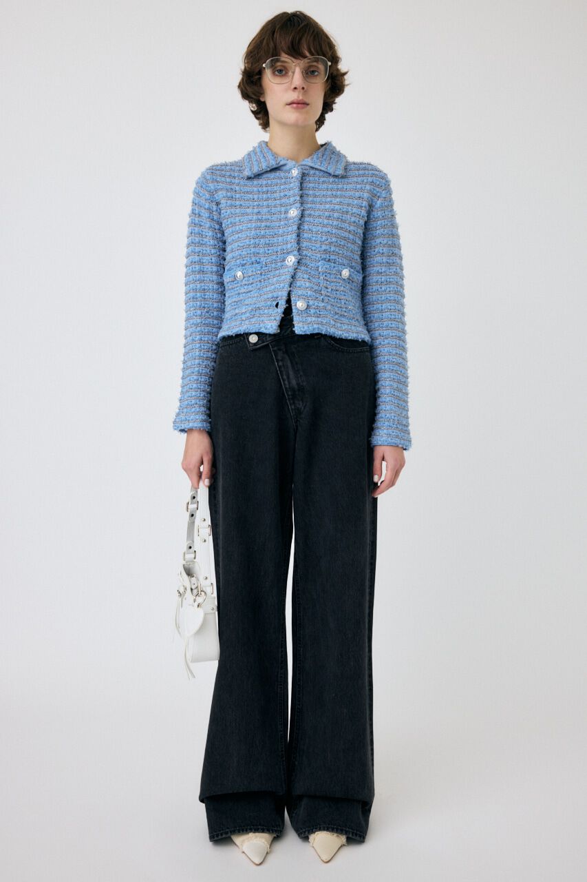 MOUSSY「TWEEDY ニットカーディガン」|ニット・セーター|