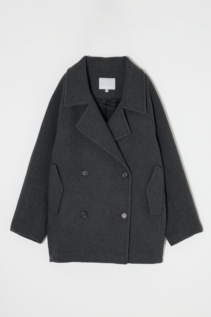 moussy DOUBLE BREASTED MID コート　チャコール　1 DOUBLE BREASTED MID コート（MOUSSY）｜ルミネのファッション通販
