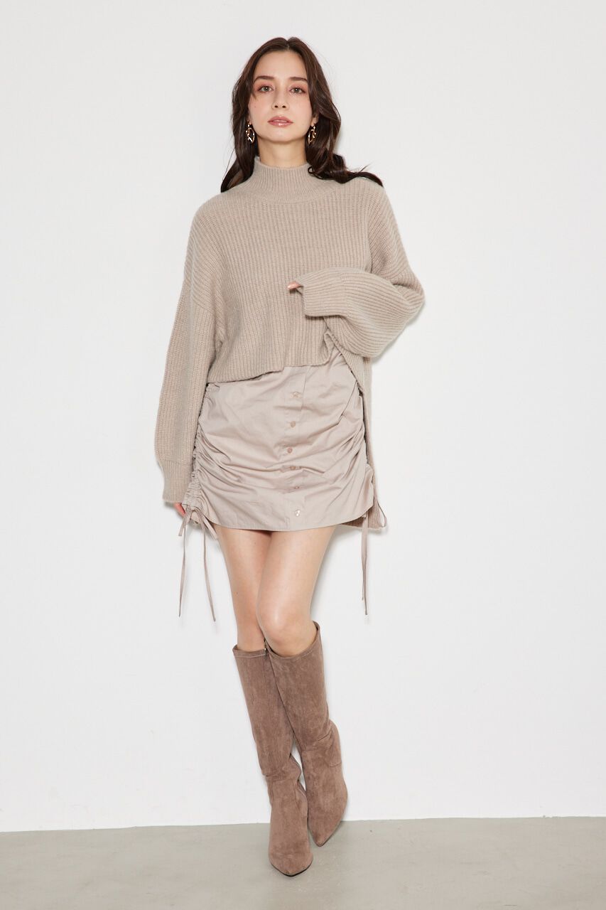 rienda「シャツコンビメニーWAY Knit OP」|ワンピース|